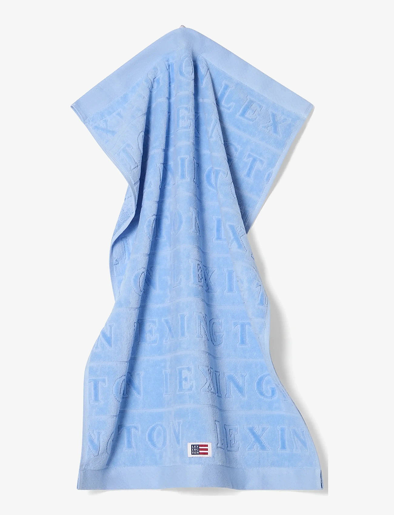 Lexington Home - Velour Jacquard Logo Towel Blue Sky - handdukar - blue sky - 2