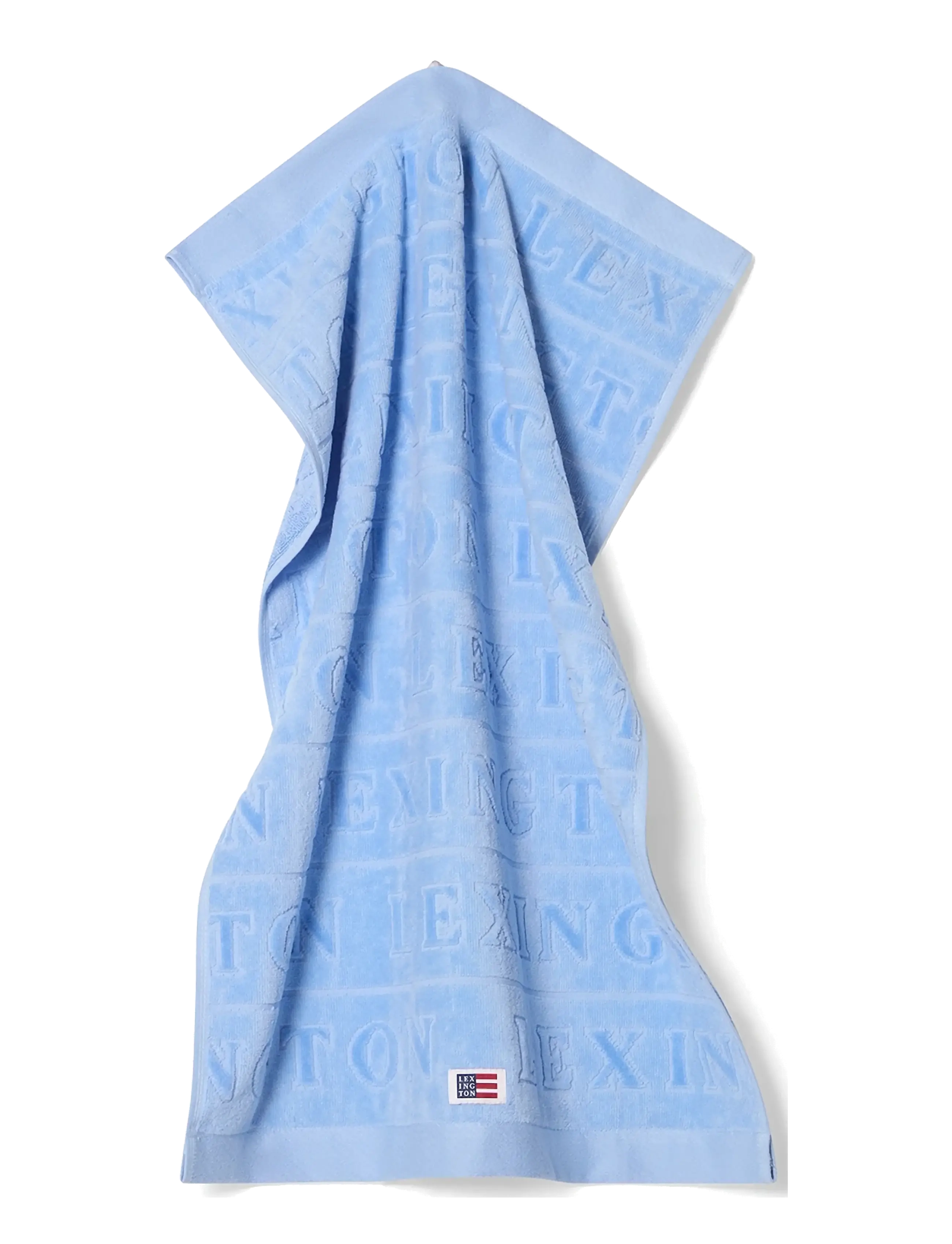 Lexington Home - Velour Jacquard Logo Towel Blue Sky - handtücher & badetücher - blue sky - 3