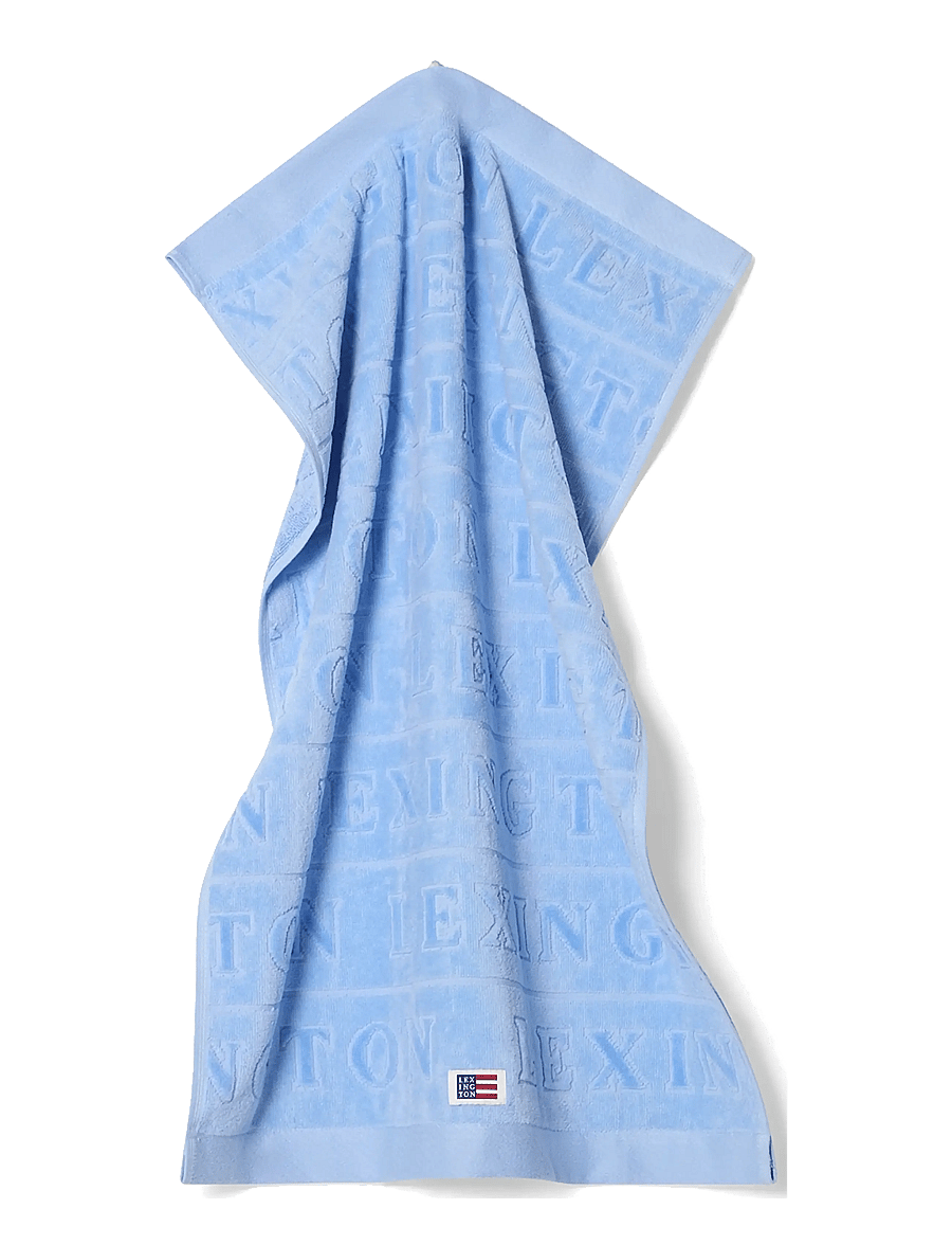 Lexington Home - Velour Jacquard Logo Towel Blue Sky - handtücher & badetücher - blue sky - 3