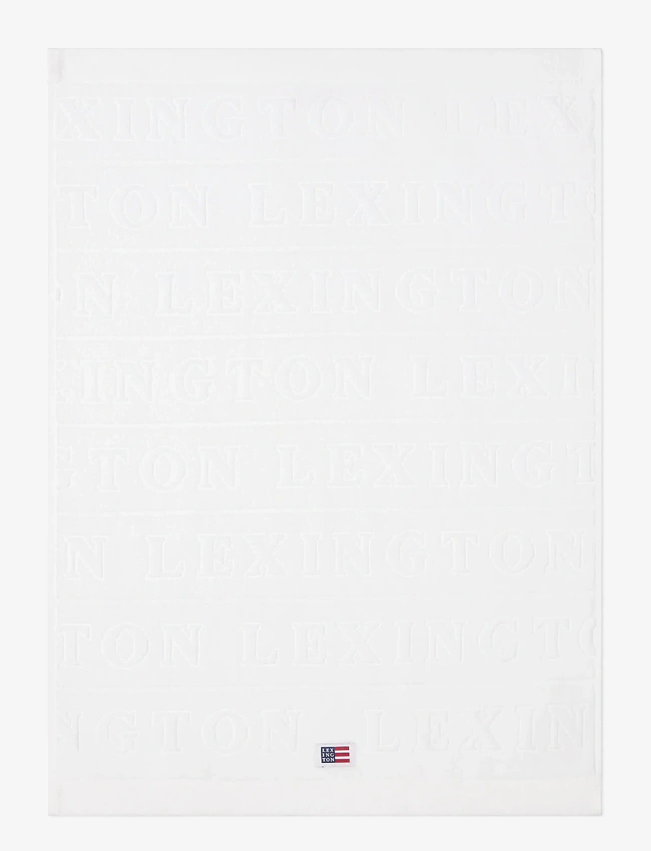 Lexington Home - Velour Jacquard Logo Towel White - handdukar - white - 0