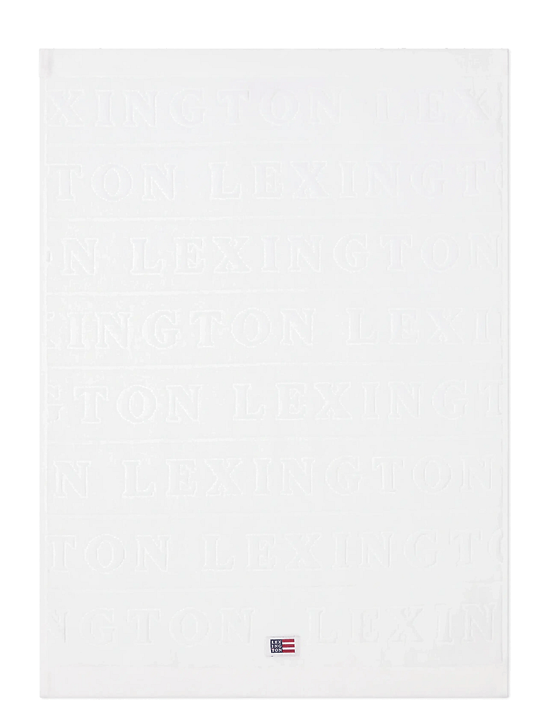 Lexington Home - Velour Jacquard Logo Towel White - handdukar - white - 0