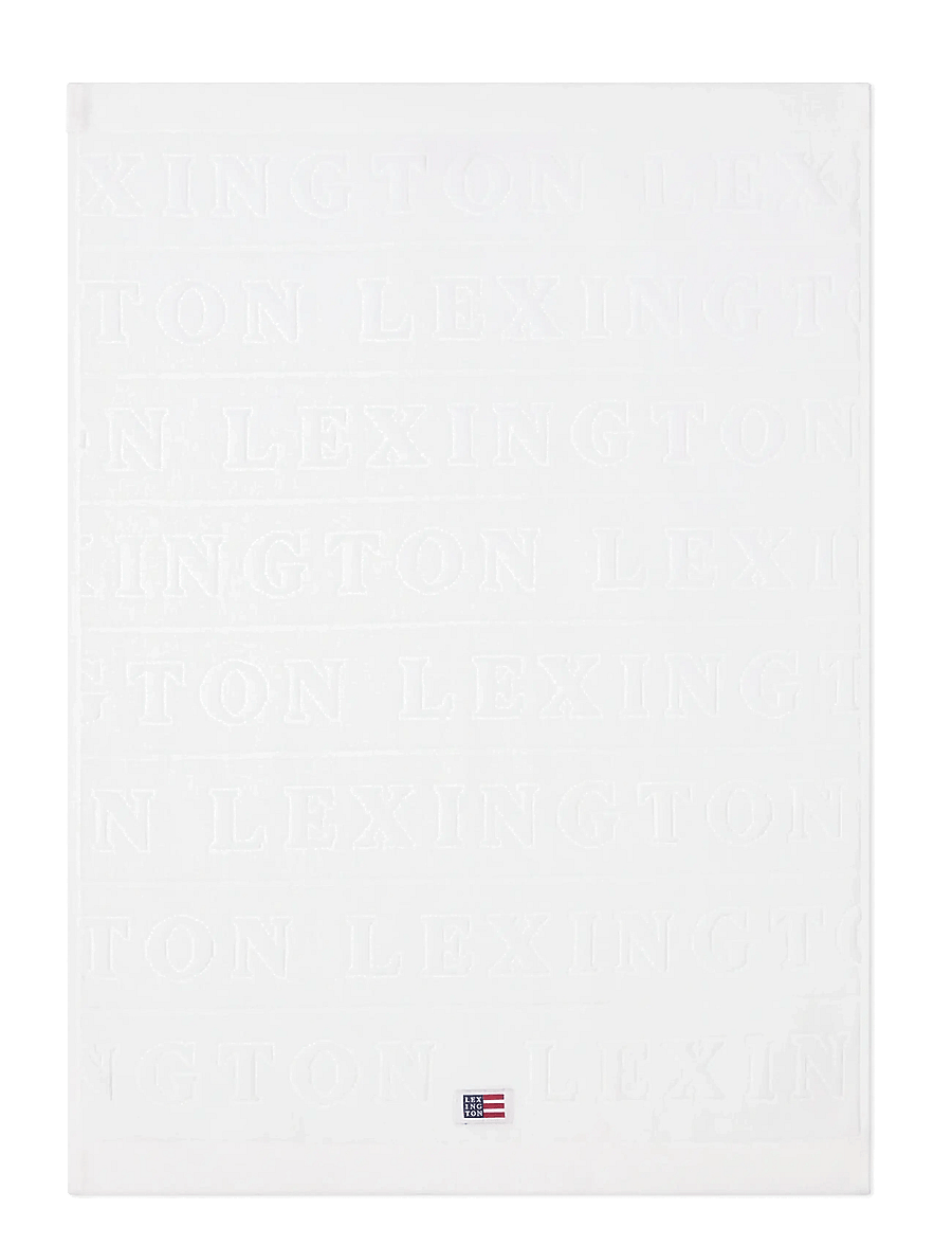 Lexington Home - Velour Jacquard Logo Towel White - handtücher & badetücher - white - 1