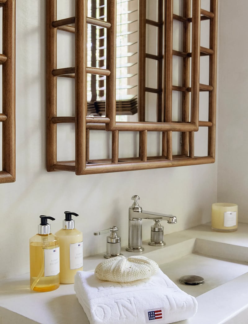 Lexington Home - Velour Jacquard Logo Towel White - handdukar - white - 3