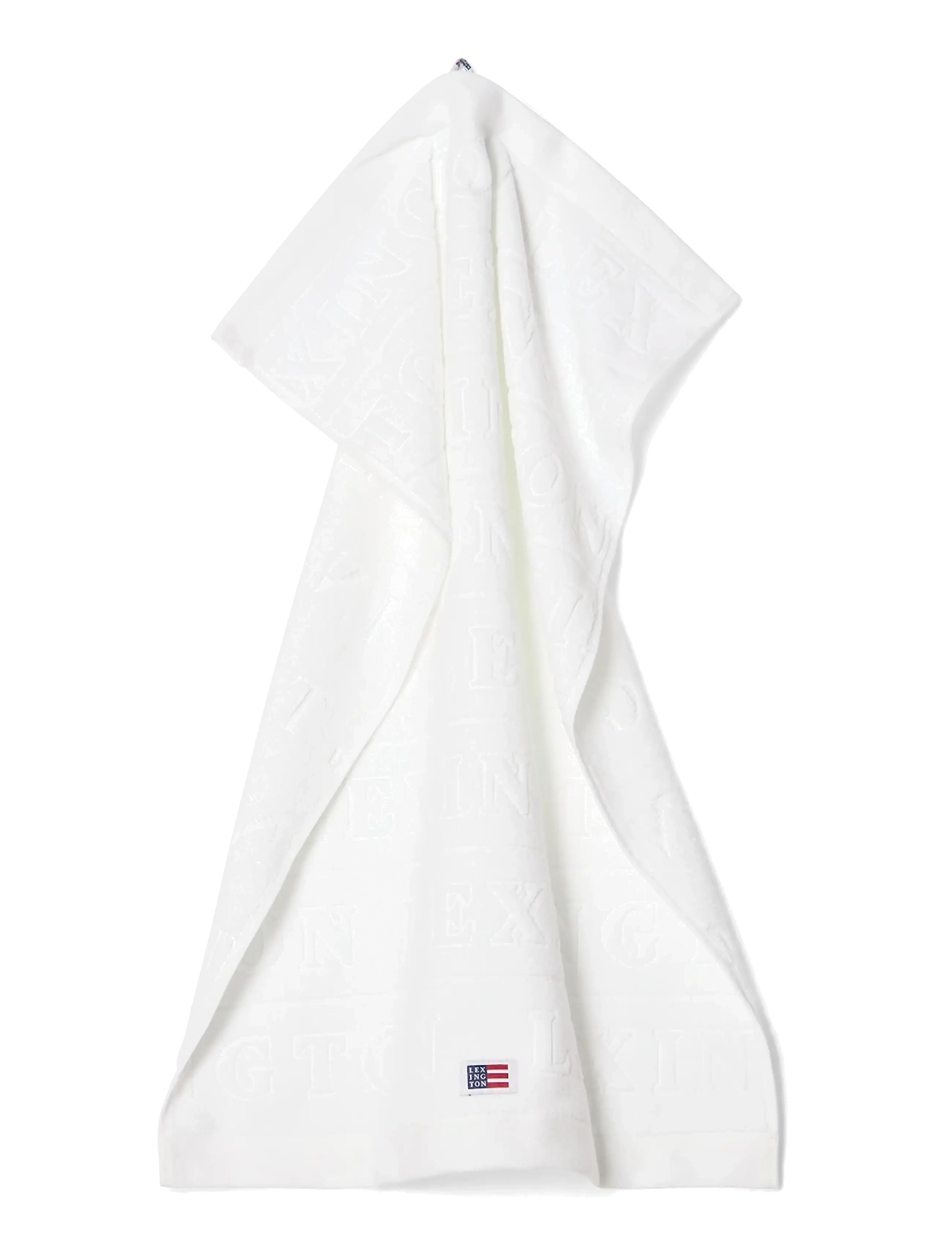 Lexington Home - Velour Jacquard Logo Towel White - handdukar & badlakan - white - 3