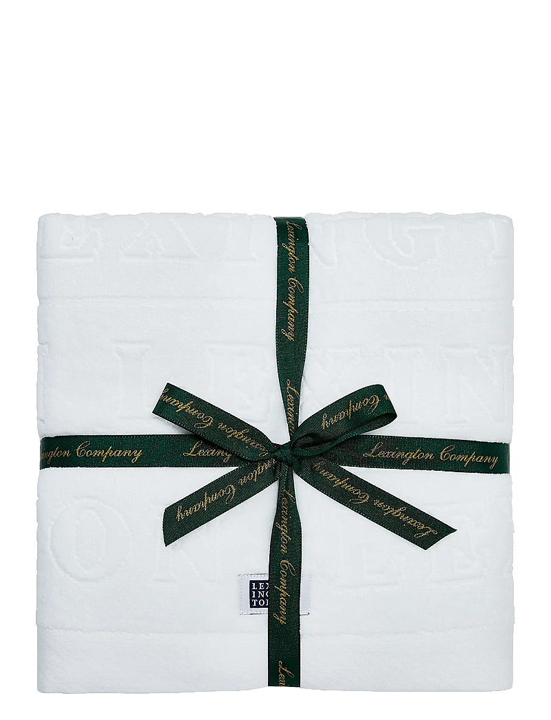 Lexington Home - Velour Logo Towel 50x70 Set of 4 White - badetücher - white - 0