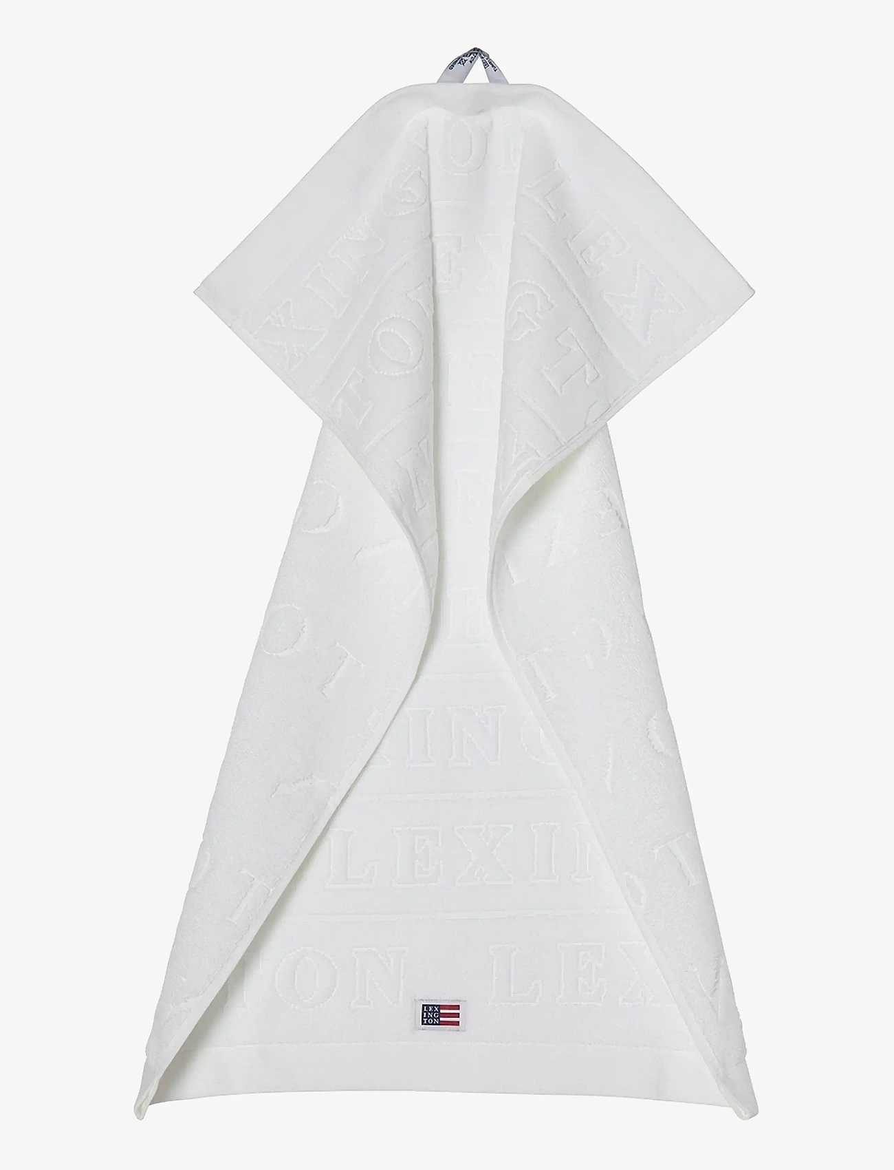 Lexington Home - Velour Logo Towel 50x70 Set of 4 White - badetücher - white - 2