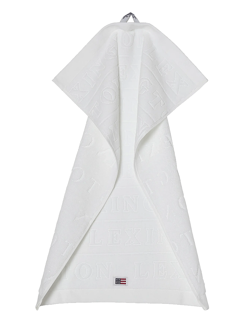 Lexington Home - Velour Logo Towel 50x70 Set of 4 White - badetücher - white - 2