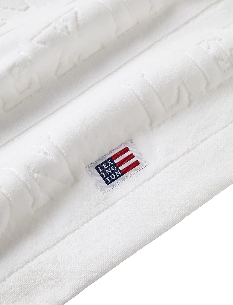 Lexington Home - Velour Logo Towel 50x70 Set of 4 White - badetücher - white - 3