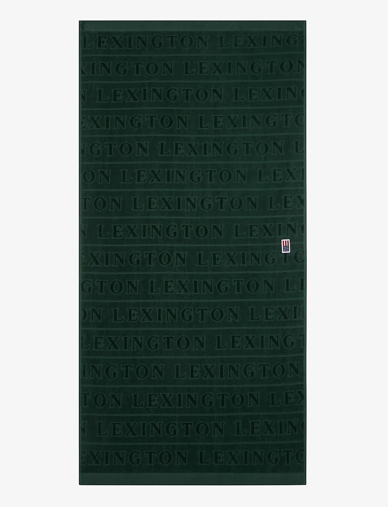 Lexington Home - Velour Logo Towel 50x70+70x130 Set of 2+2 Juniper - badehåndklæder - juniper green - 1