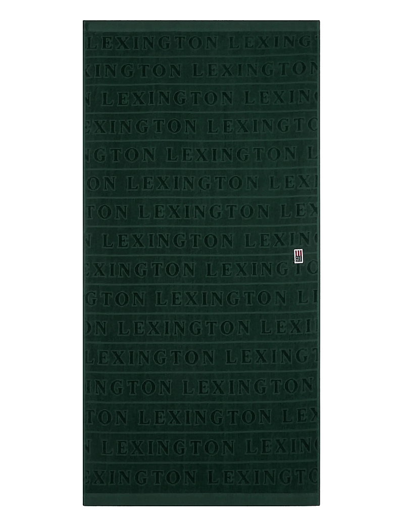 Lexington Home - Velour Logo Towel 50x70+70x130 Set of 2+2 Juniper - badehåndklæder - juniper green - 1