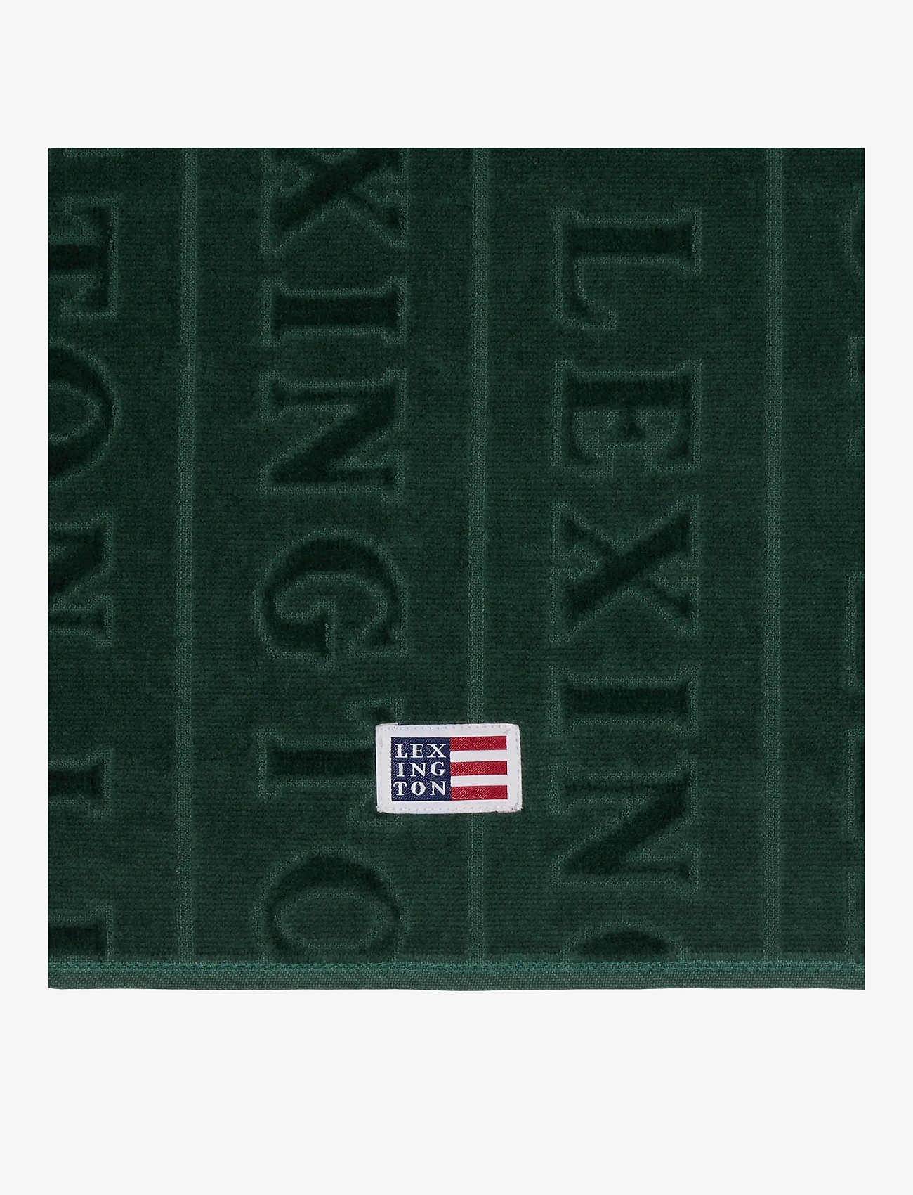 Lexington Home - Velour Logo Towel 50x70+70x130 Set of 2+2 Juniper - badehåndklæder - juniper green - 3