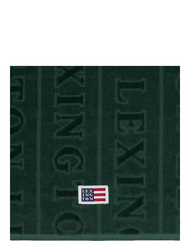 Lexington Home - Velour Logo Towel 50x70+70x130 Set of 2+2 Juniper - badehåndklæder - juniper green - 3
