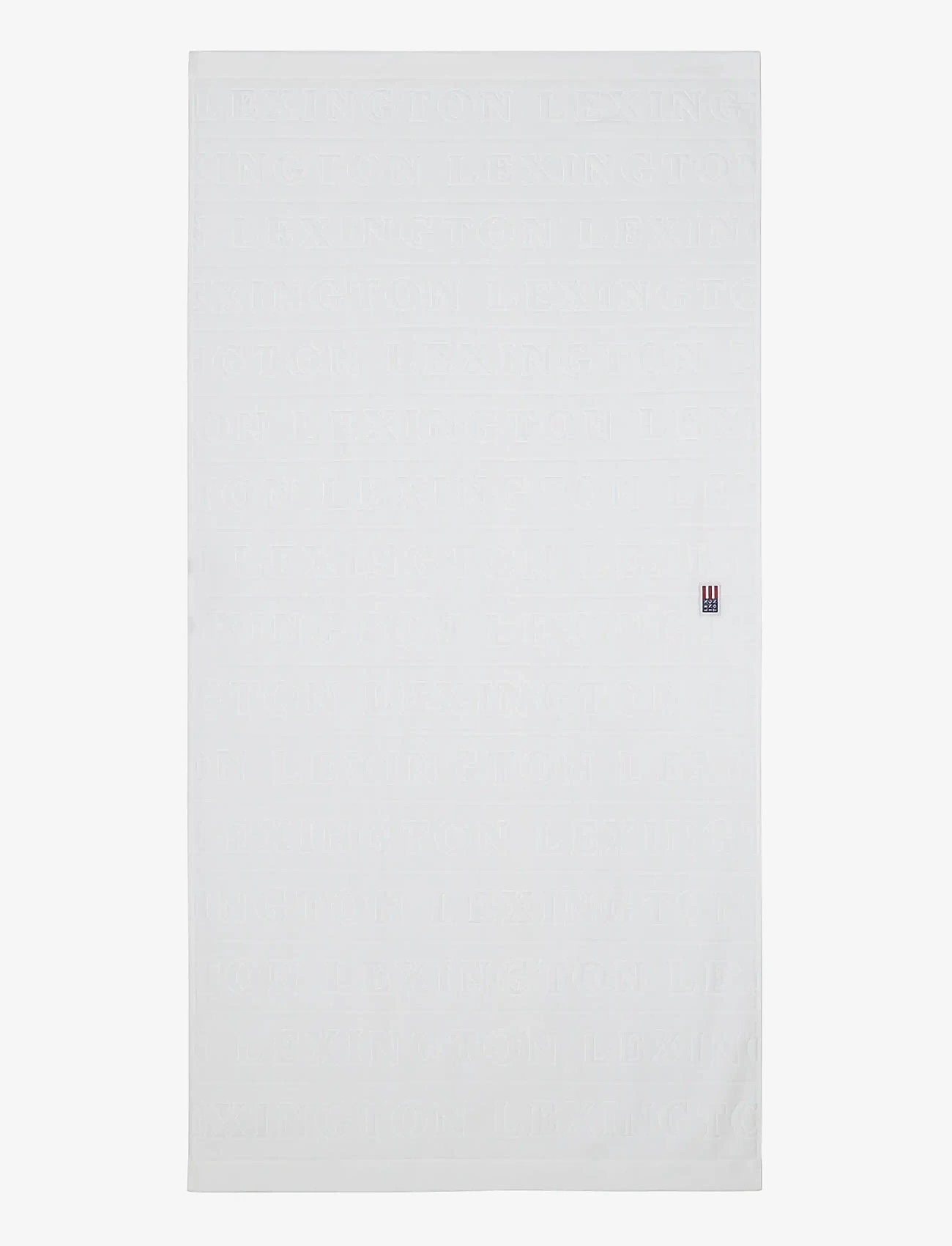 Lexington Home - Velour Logo Towel 50x70+70x130 Set of 2+2 White - badehåndklæder - white - 1