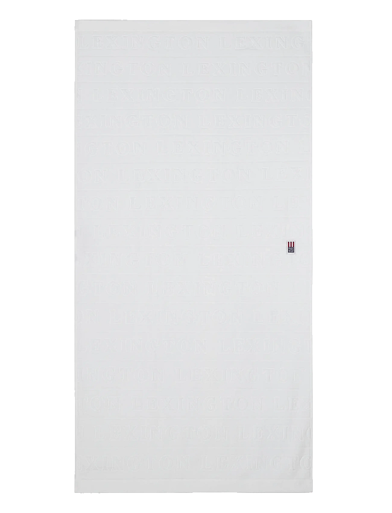 Lexington Home - Velour Logo Towel 50x70+70x130 Set of 2+2 White - badehåndklæder - white - 1