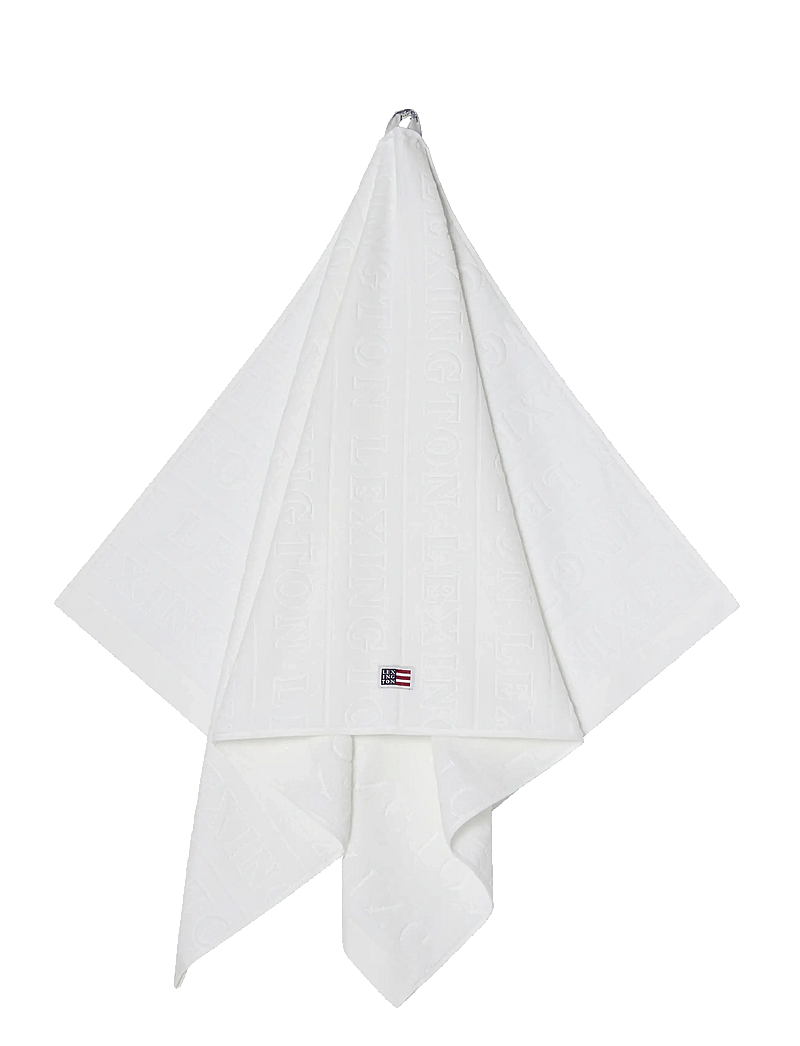 Lexington Home - Velour Logo Towel 50x70+70x130 Set of 2+2 White - badehåndklæder - white - 2