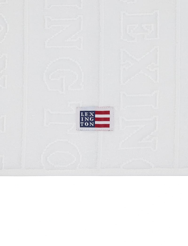 Lexington Home - Velour Logo Towel 50x70+70x130 Set of 2+2 White - badehåndklæder - white - 3