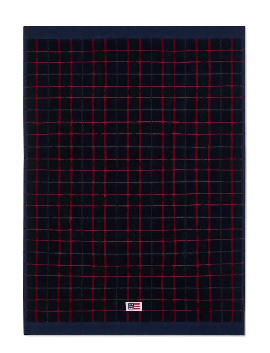 Lexington Home - Navy/Green Checked Towel 50x70 set of 2 - navy/green/wine - 1