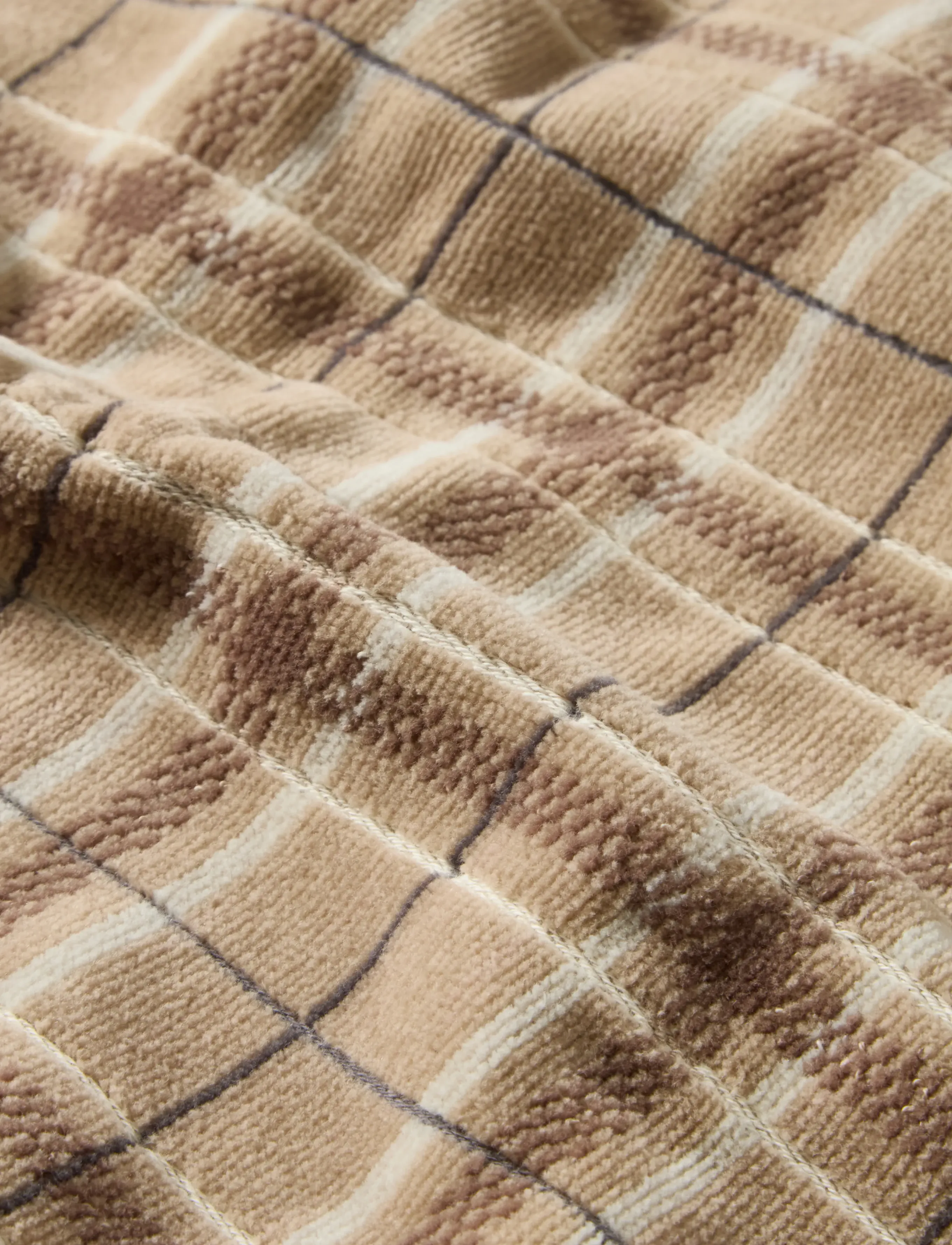 Lexington Home - Beige/Gray Checked Towel 50x70 Set of 2 - beige/gray/lt beige - 2