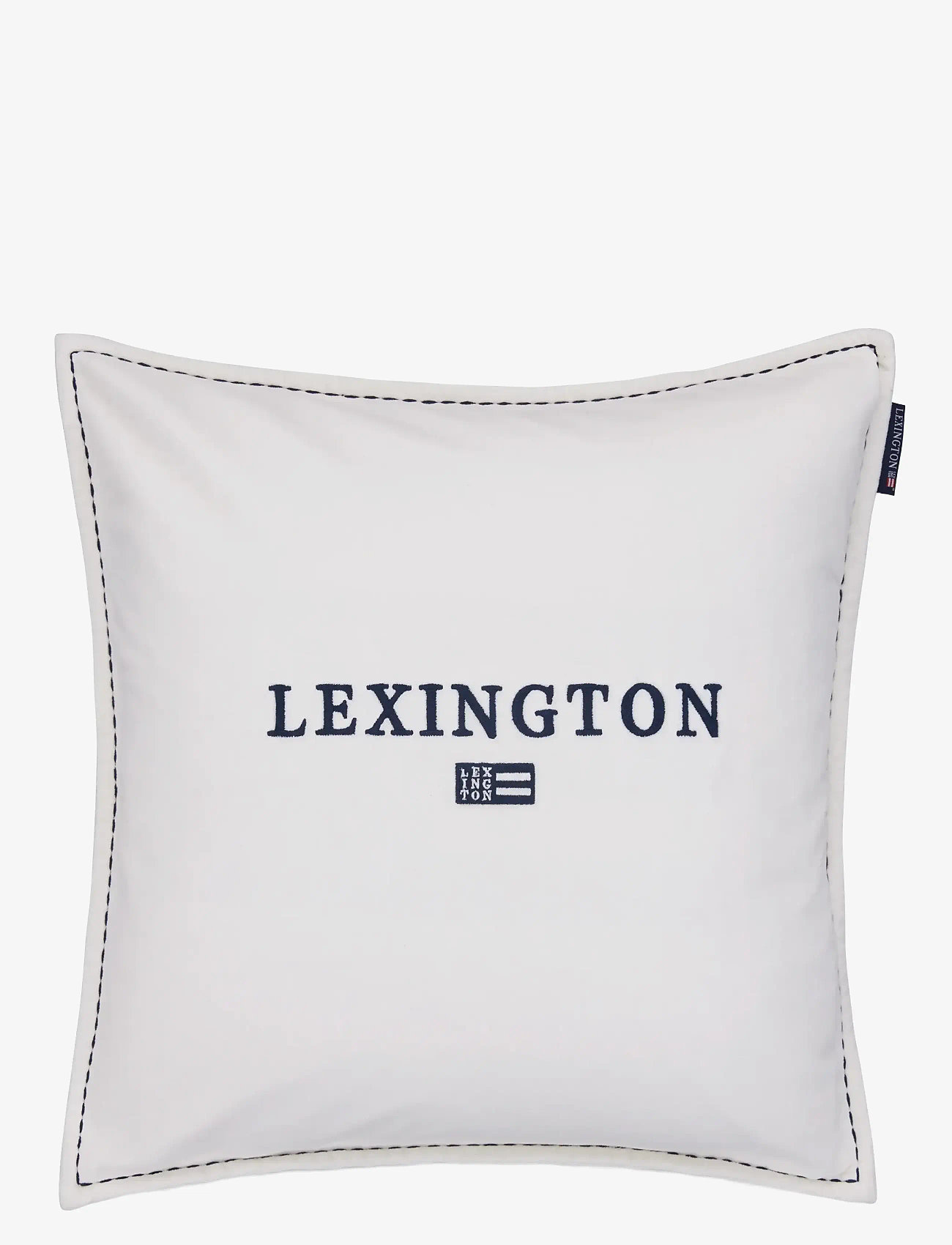 Lexington Home - Logo Organic Cotton Velvet Pillow Cover - shop by price - beige/white - 1