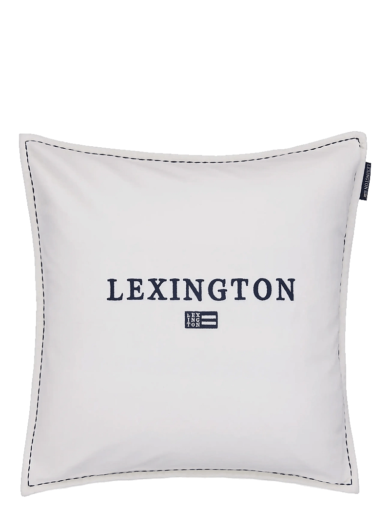 Lexington Home - Logo Organic Cotton Velvet Pillow Cover - nach preis einkaufen - beige/white - 1