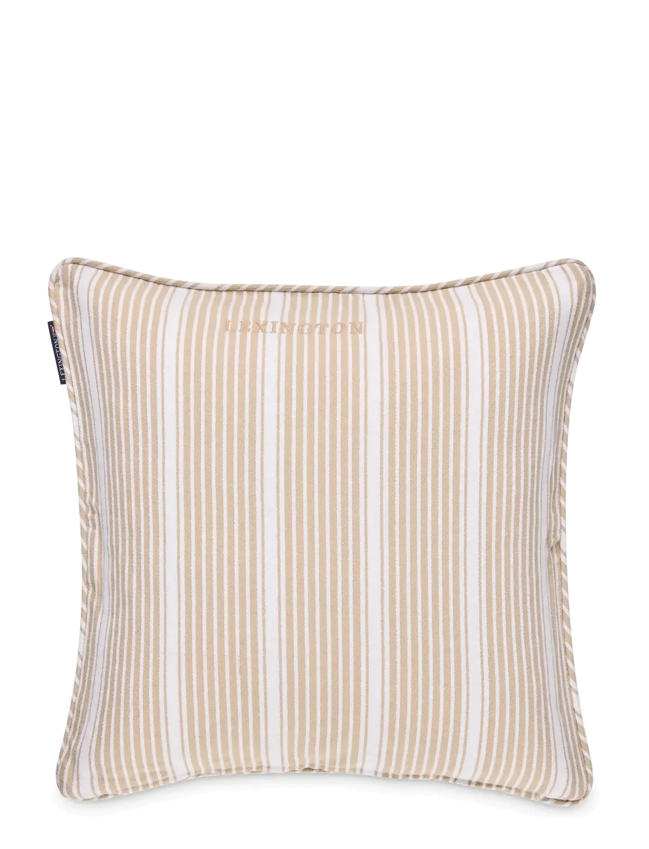 Lexington Home Classic Striped Organic Cotton Twill Pillow Cover, 50X50, Cushions & Blankets, Beige - Cushion Covers, Homeware