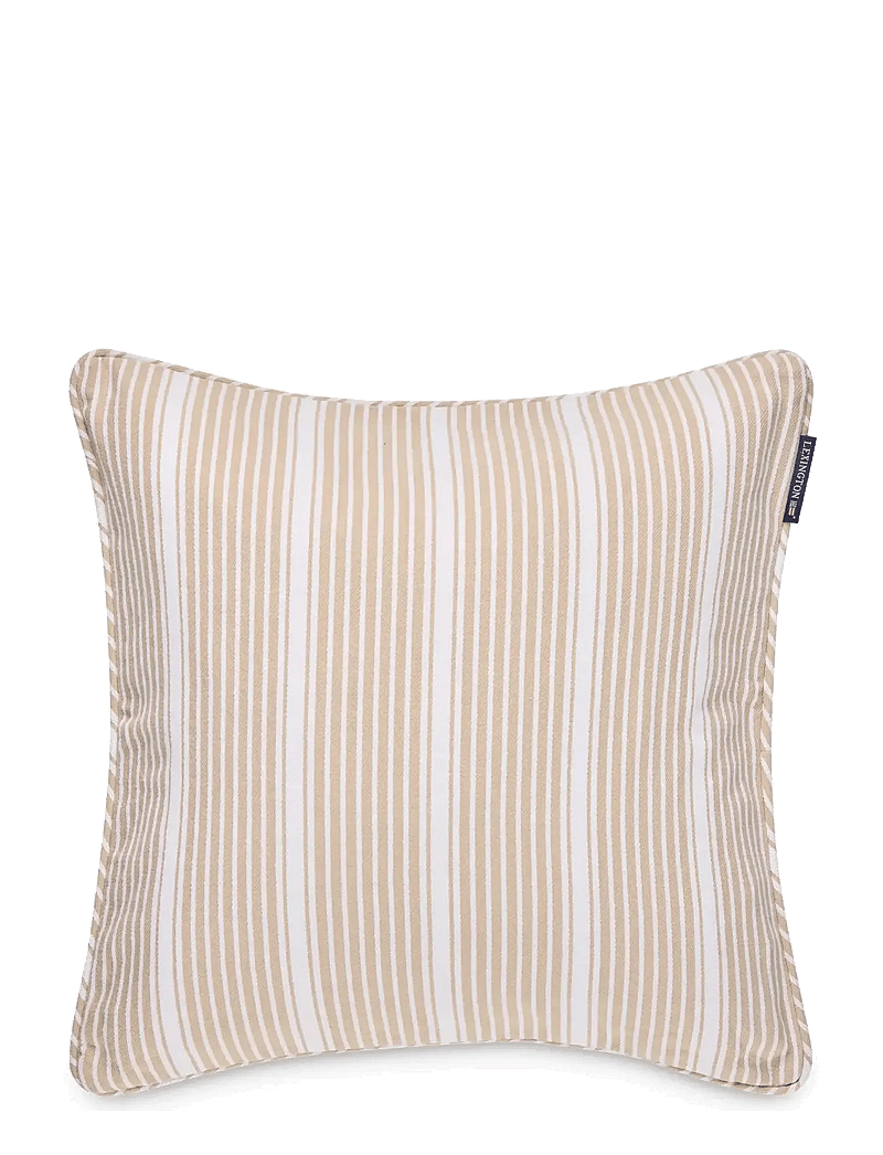 Lexington Home - Classic Striped Organic Cotton Twill Pillow Cover - kissenbezüge - beige/white - 1