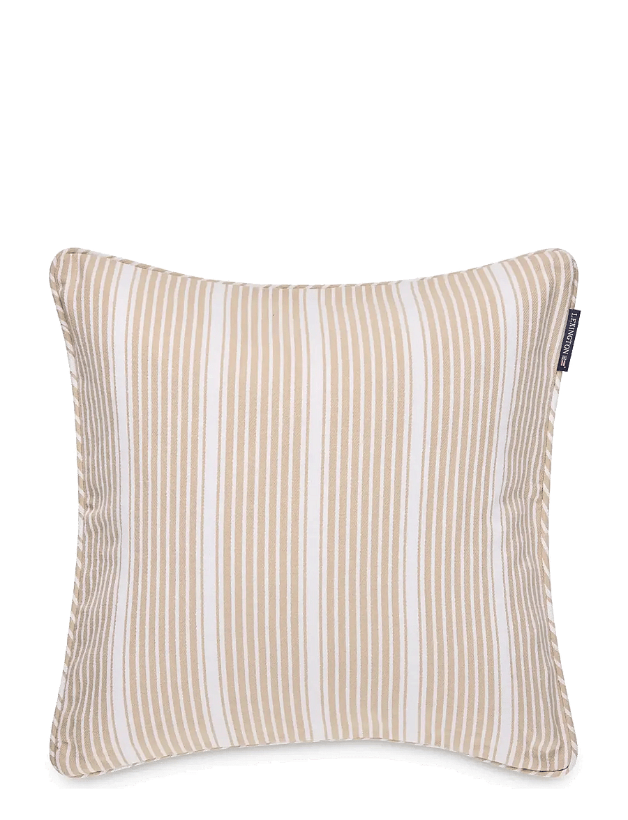 Lexington Home - Classic Striped Organic Cotton Twill Pillow Cover - kissenbezüge - beige/white - 1