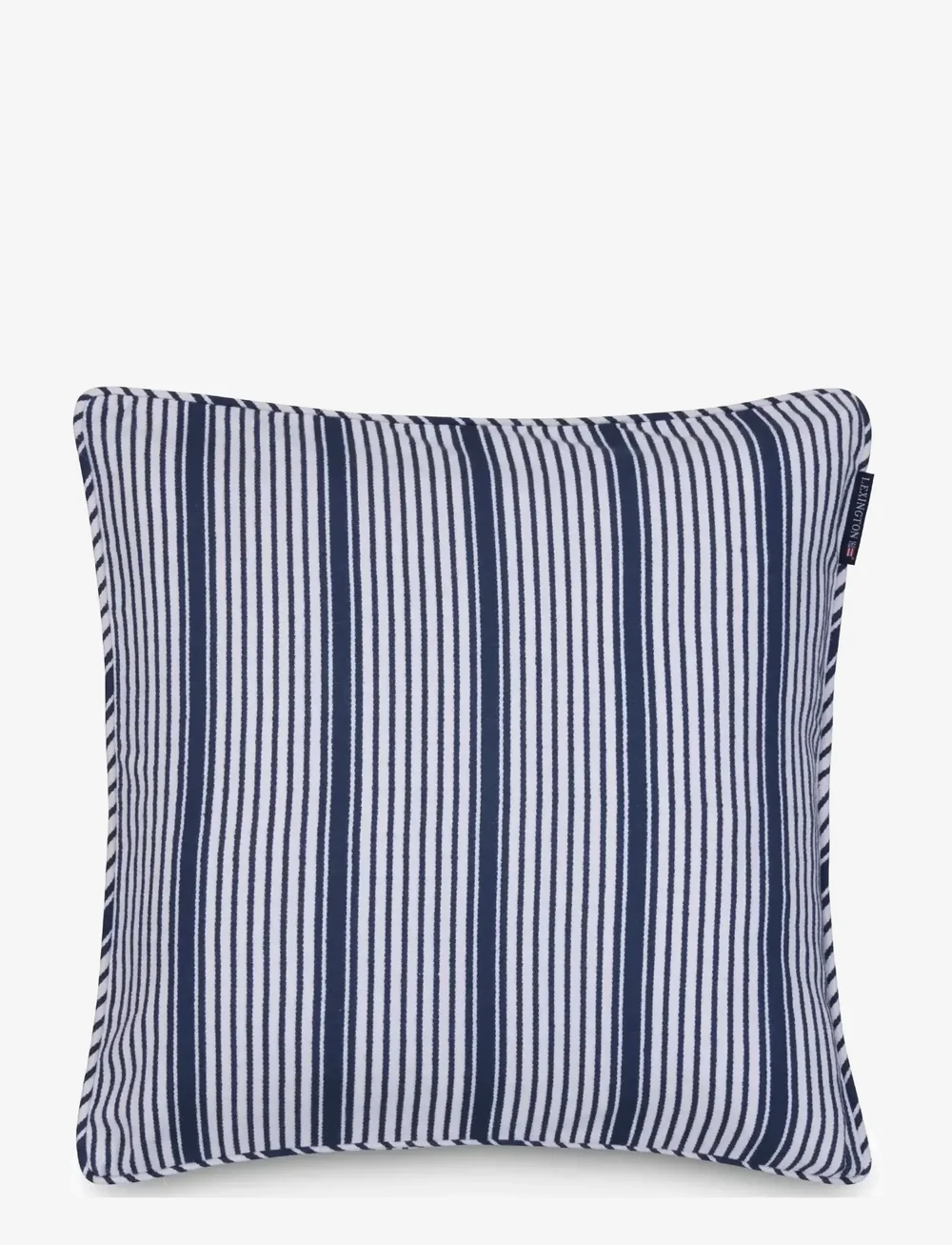 Lexington Home - Classic Striped Organic Cotton Twill Pillow Cover - nach preis einkaufen - white/navy - 0