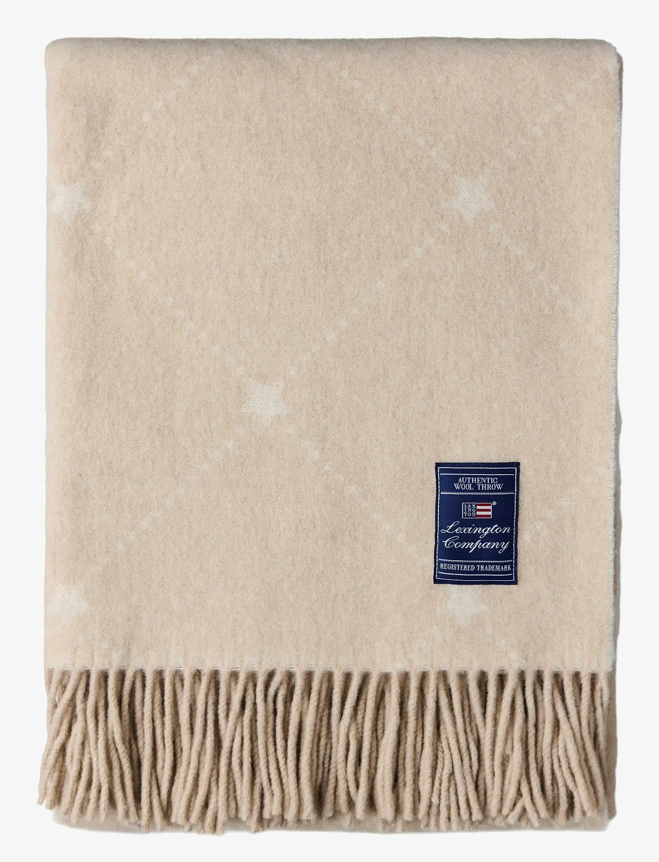 Lexington Home - Signature Star Recycled Wool Throw - köp efter pris - beige/white - 1