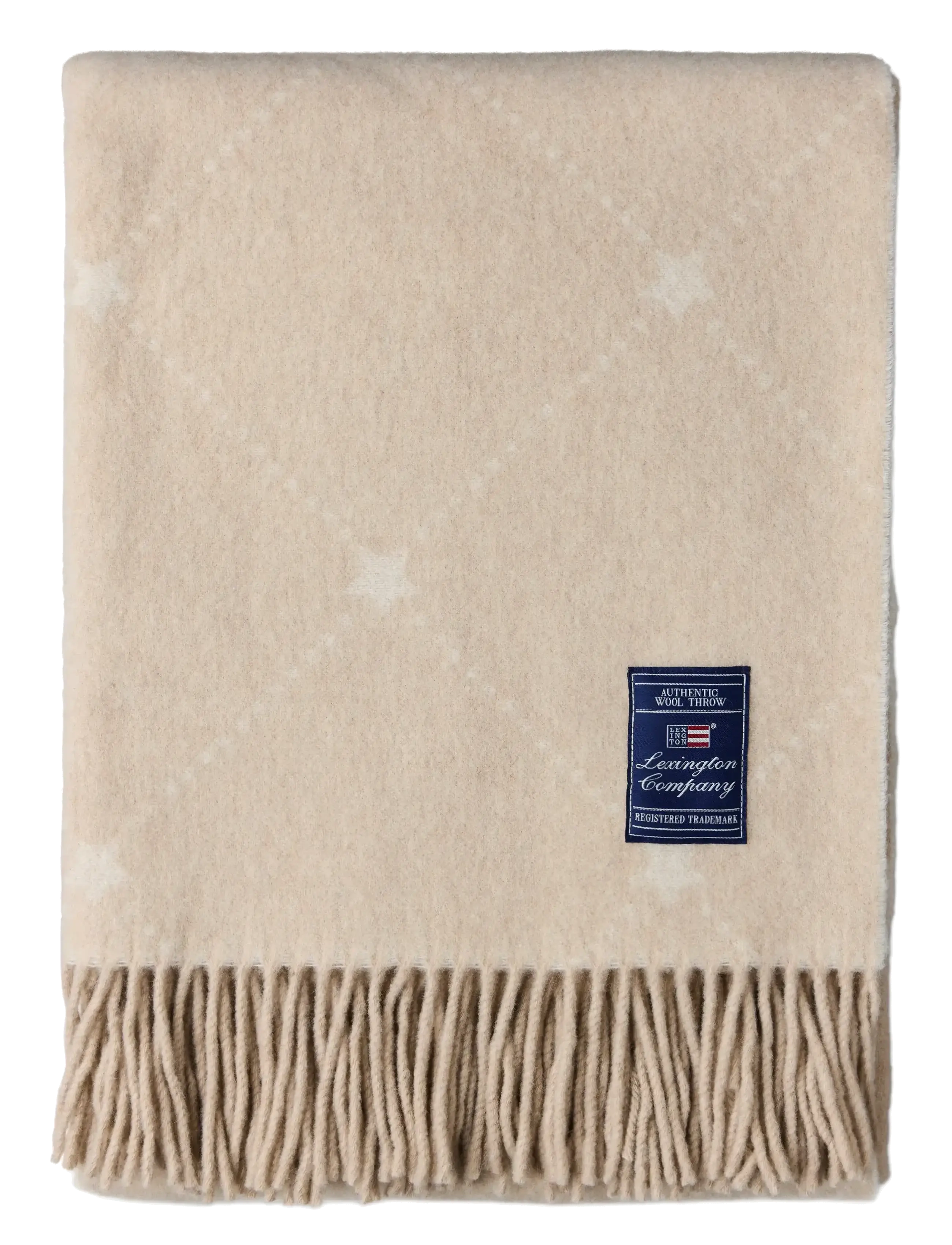Lexington Home - Signature Star Recycled Wool Throw - køb efter pris - beige/white - 1