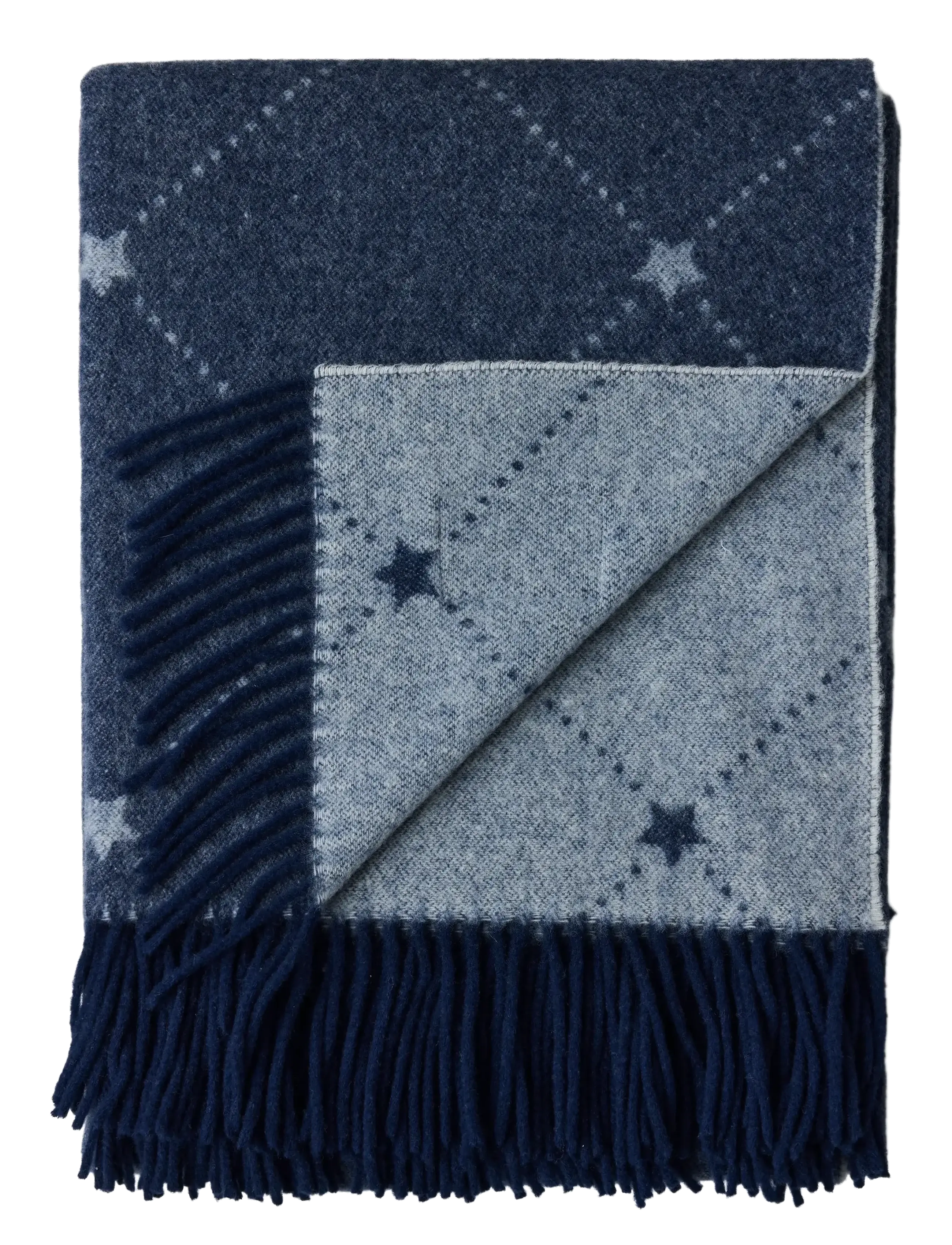 Lexington Home Signature Star Recycled Wool Throw, 130X170, Cushions & Blankets, Marineblau - Blankets Throws, Homeware