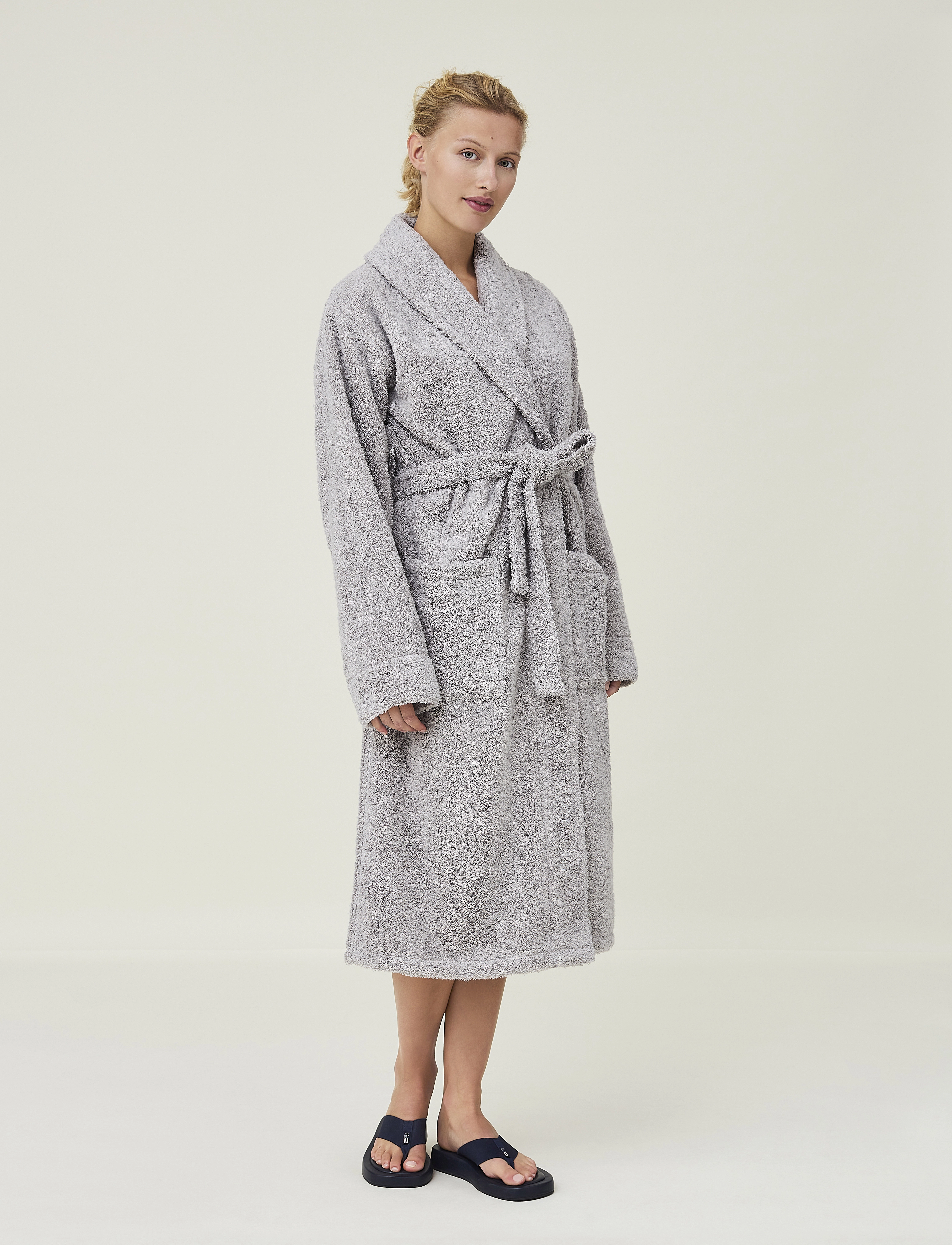 Lexington Home Lexington Original Bathrobe, Mænd, Sjalskrave Badekåbe, Grå, Str: XS