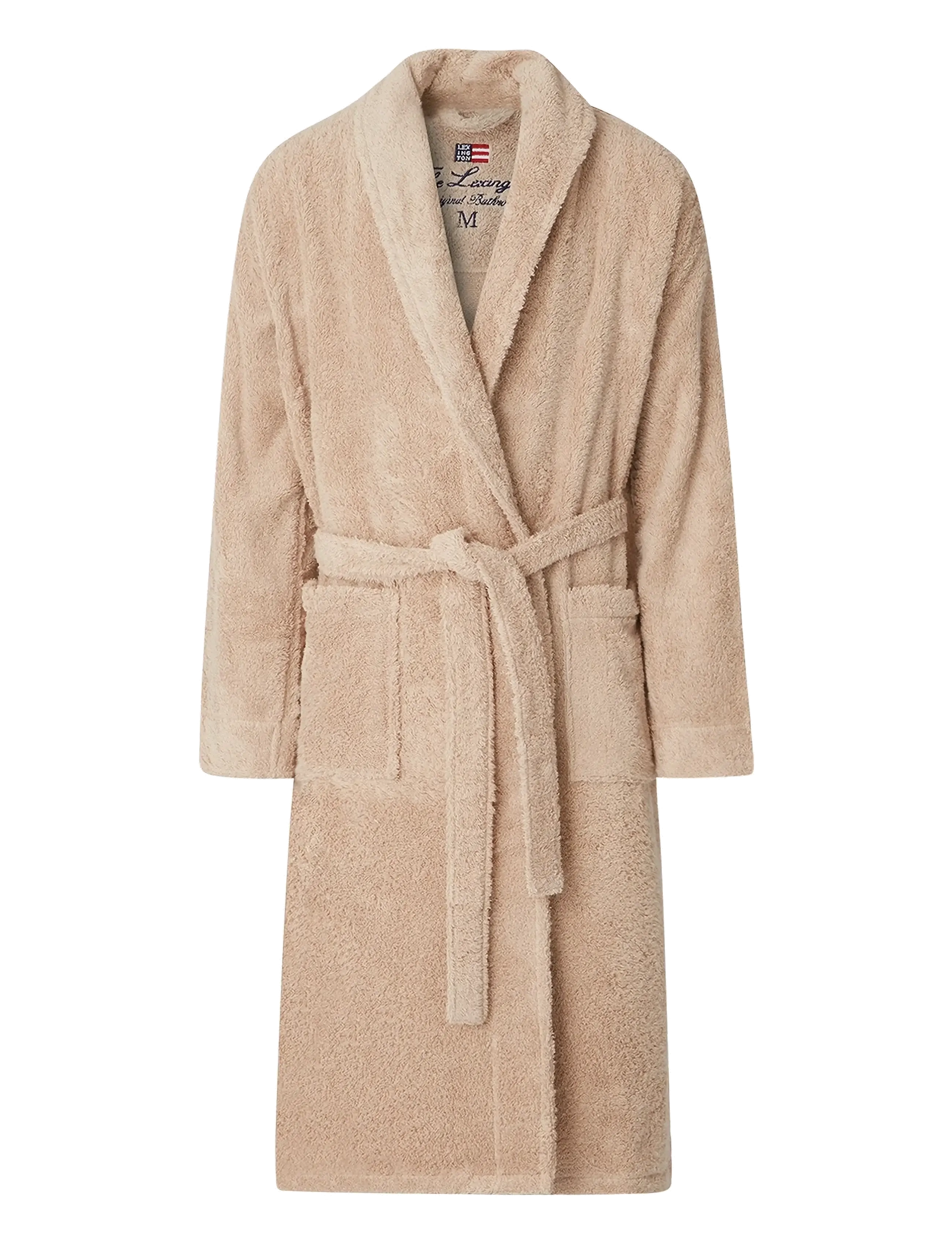 Lexington Home Lexington Original Bathrobe, Mænd, Sjalskrave Badekåbe, Beige, Str: M