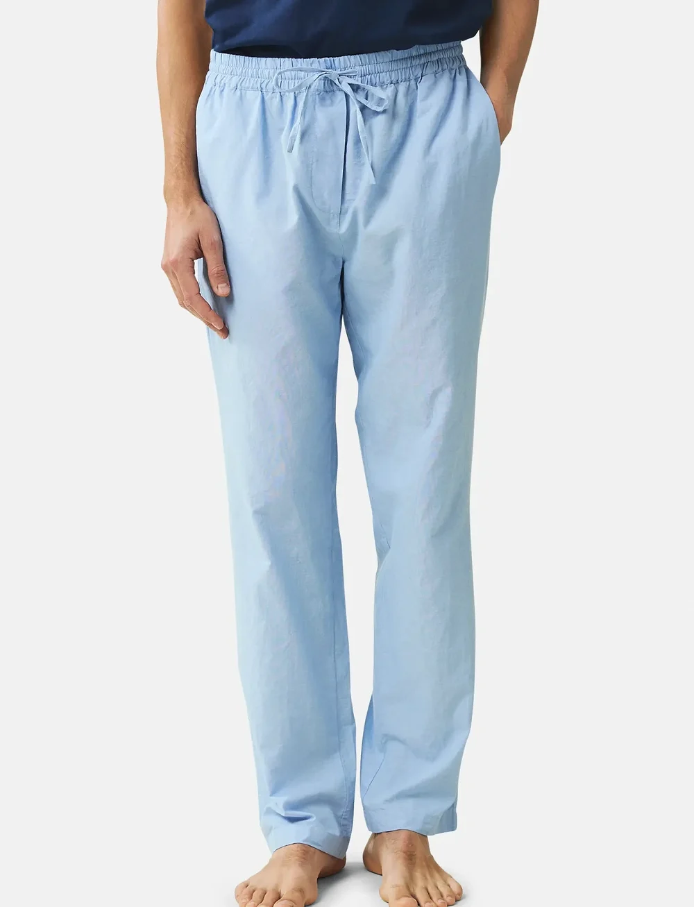 Lexington Home - ICONS Ken Organic Cotton Light Oxford Pajama Pants - natbukser - lt. blue - 0