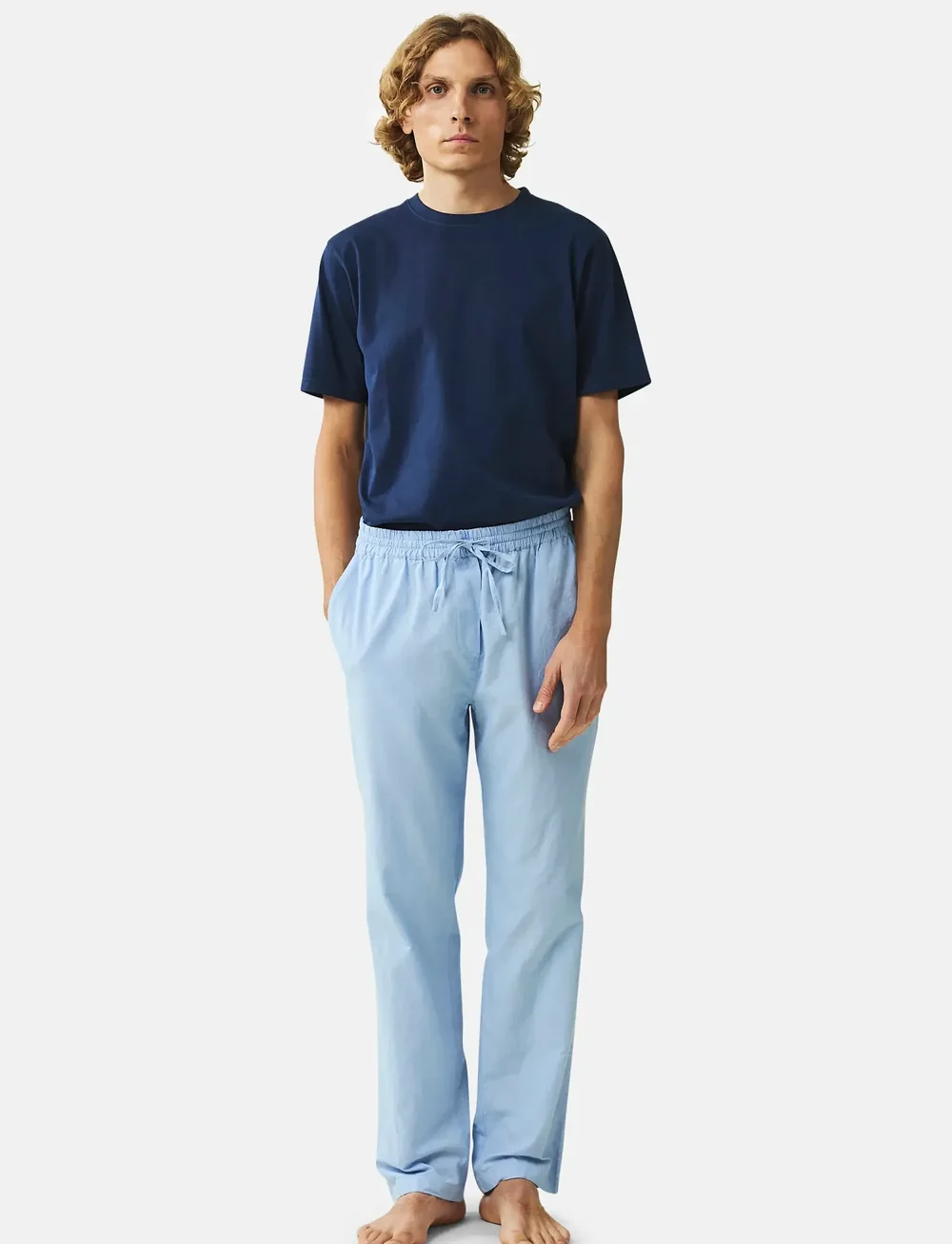 Lexington Home - ICONS Ken Organic Cotton Light Oxford Pajama Pants - natbukser - lt. blue - 2