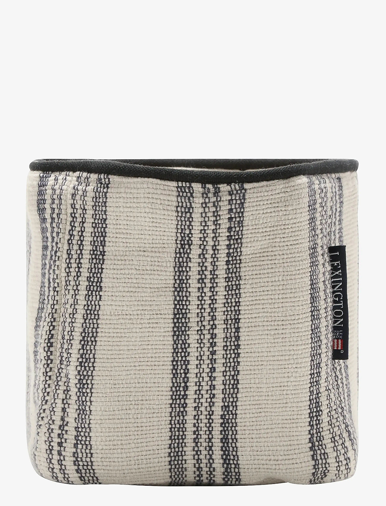 Lexington Home - Striped Org Cotton Canvas Basket (Set of 2) - aufbewahrungskörbe - beige/black - 1