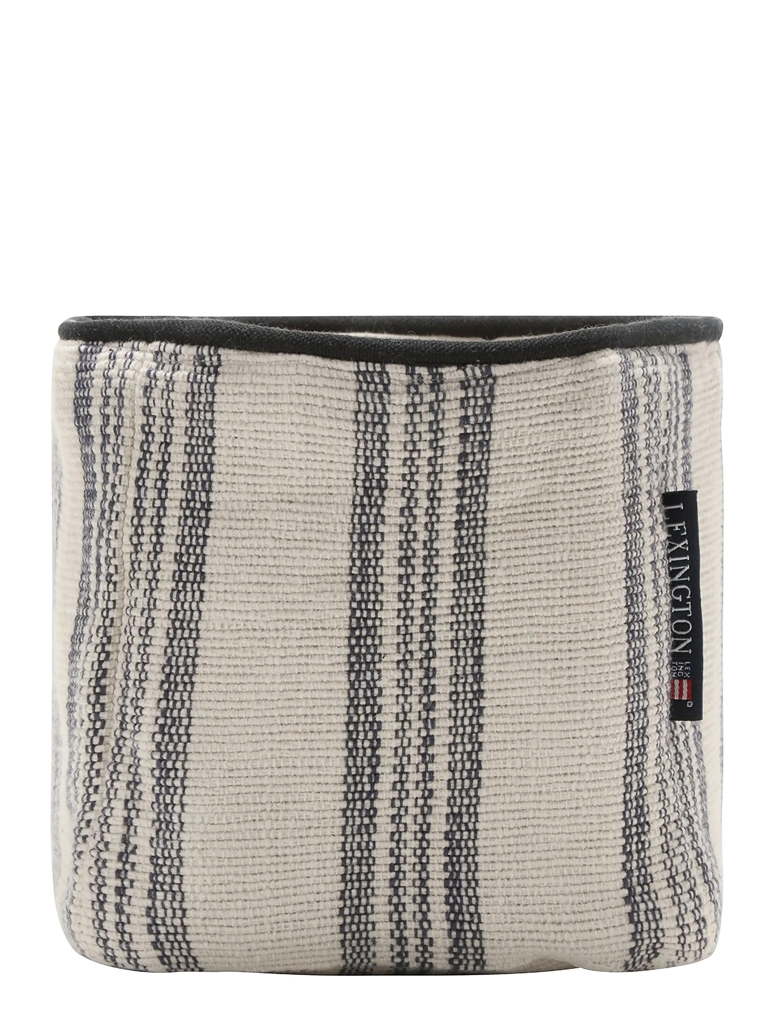 Lexington Home - Striped Org Cotton Canvas Basket (Set of 2) - paniers de stockage - beige/black - 1