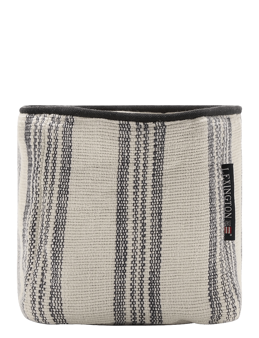 Lexington Home - Striped Org Cotton Canvas Basket (Set of 2) - aufbewahrungskörbe - beige/black - 1