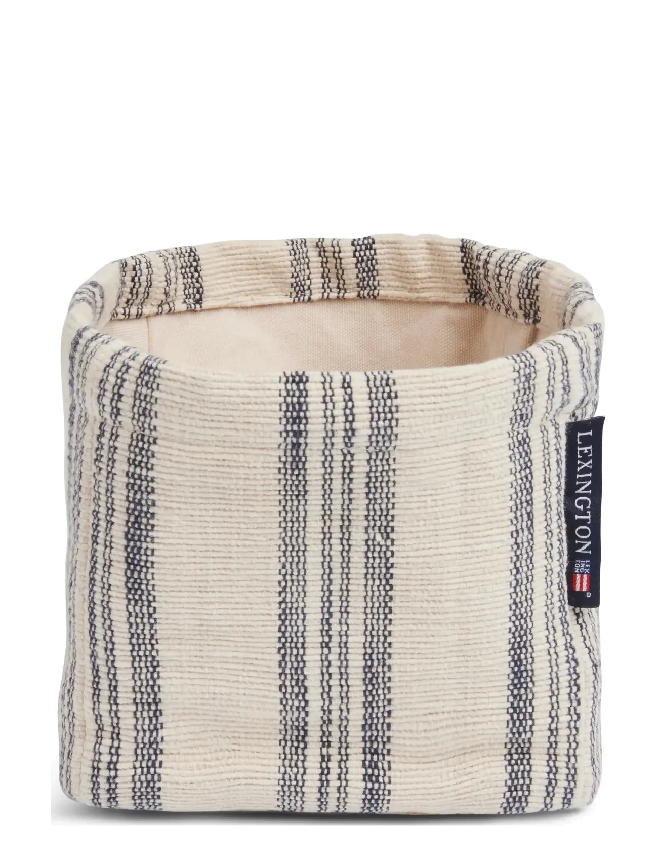 Lexington Home - Striped Org Cotton Canvas Basket (Set of 2) - paniers de stockage - beige/black - 2