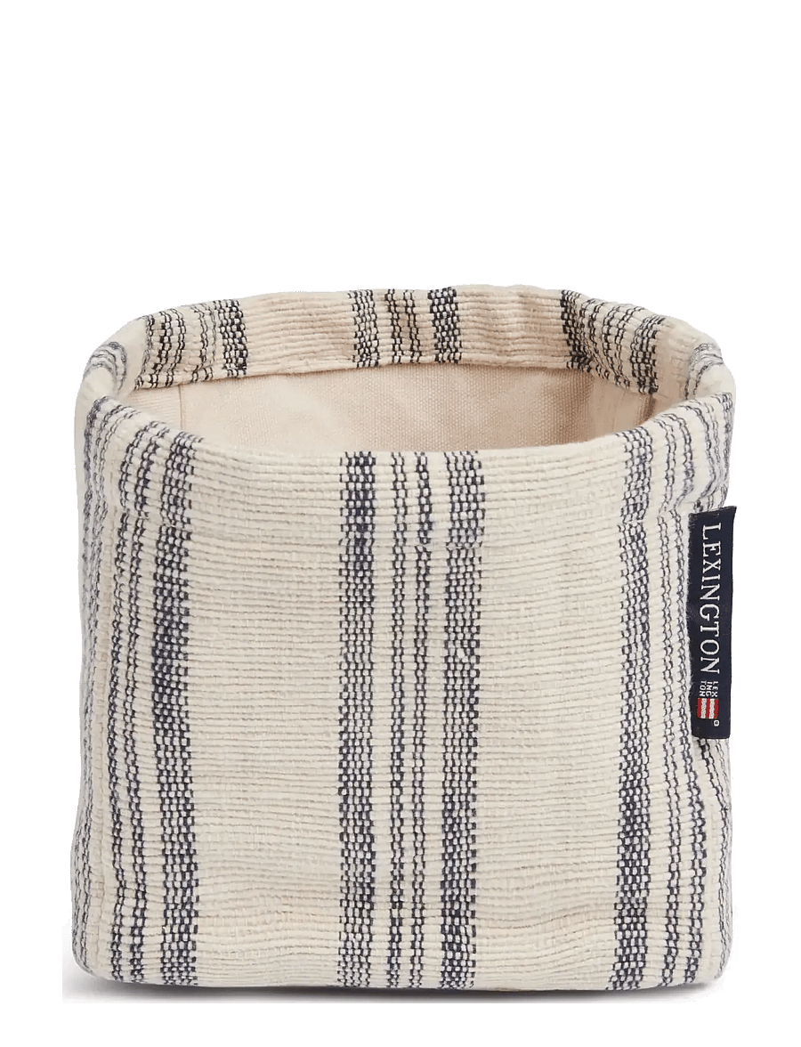 Lexington Home - Striped Org Cotton Canvas Basket (Set of 2) - aufbewahrungskörbe - beige/black - 2