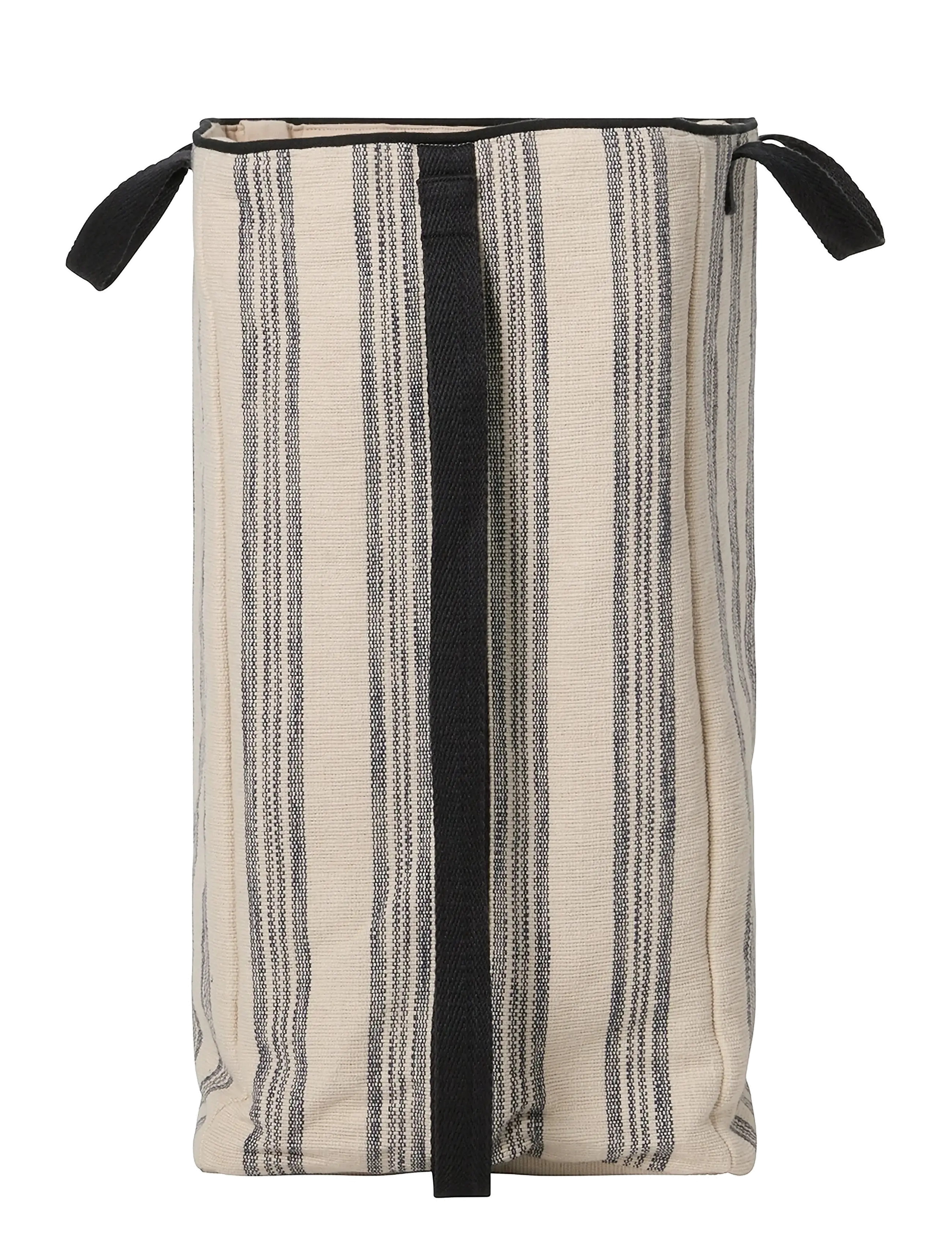Lexington Home - Striped Org Cotton Canvas Laundry Basket - panier à linge - beige/black - 2