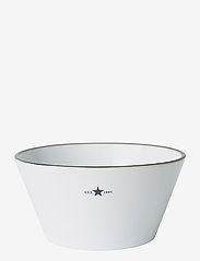 Stoneware Bowl - WHITE/DK BLUE