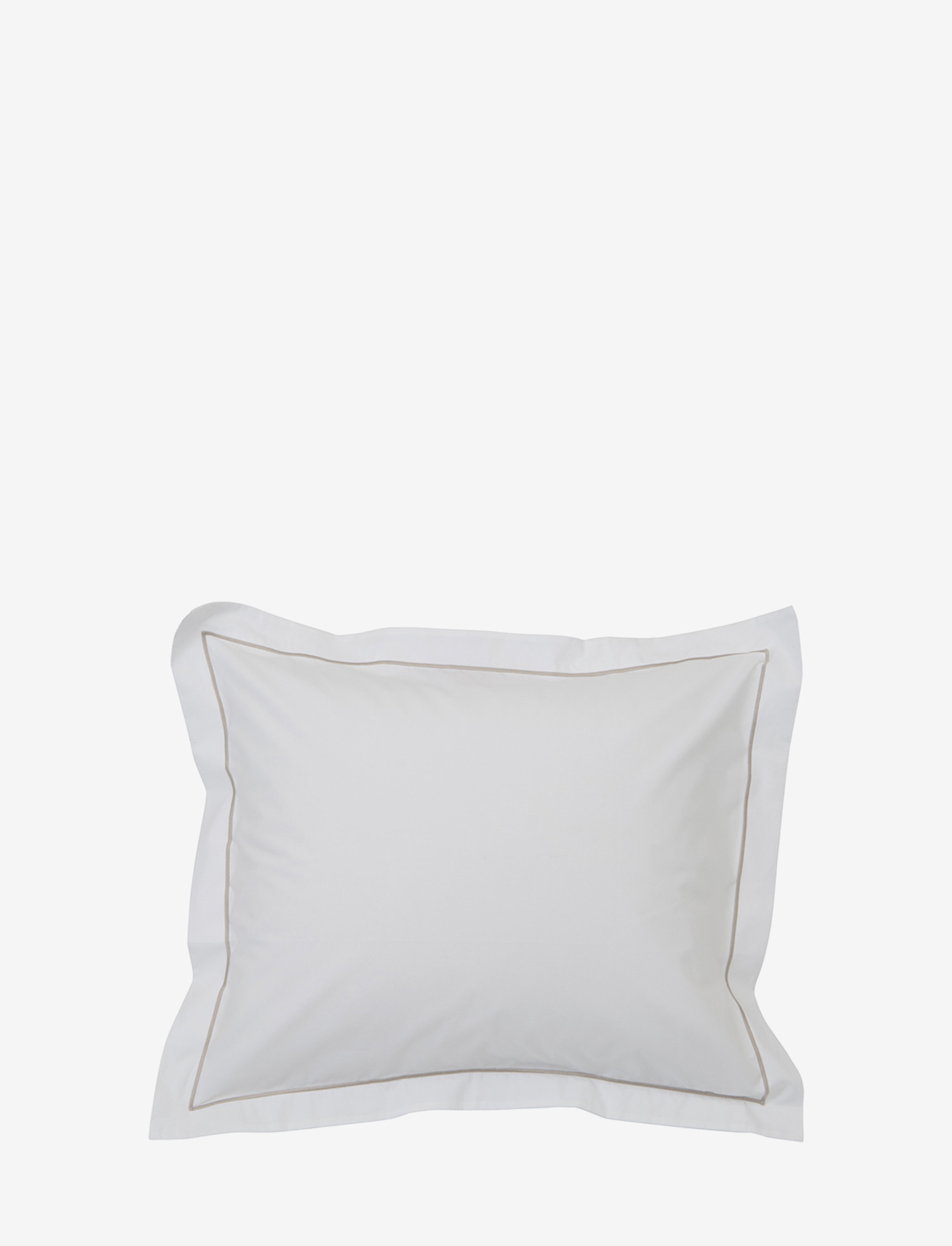 Lexington Home Hotel Percale White/Lt Beige Pillowcase - Sovrumstextilier - WHITE/LT BEIGE / white