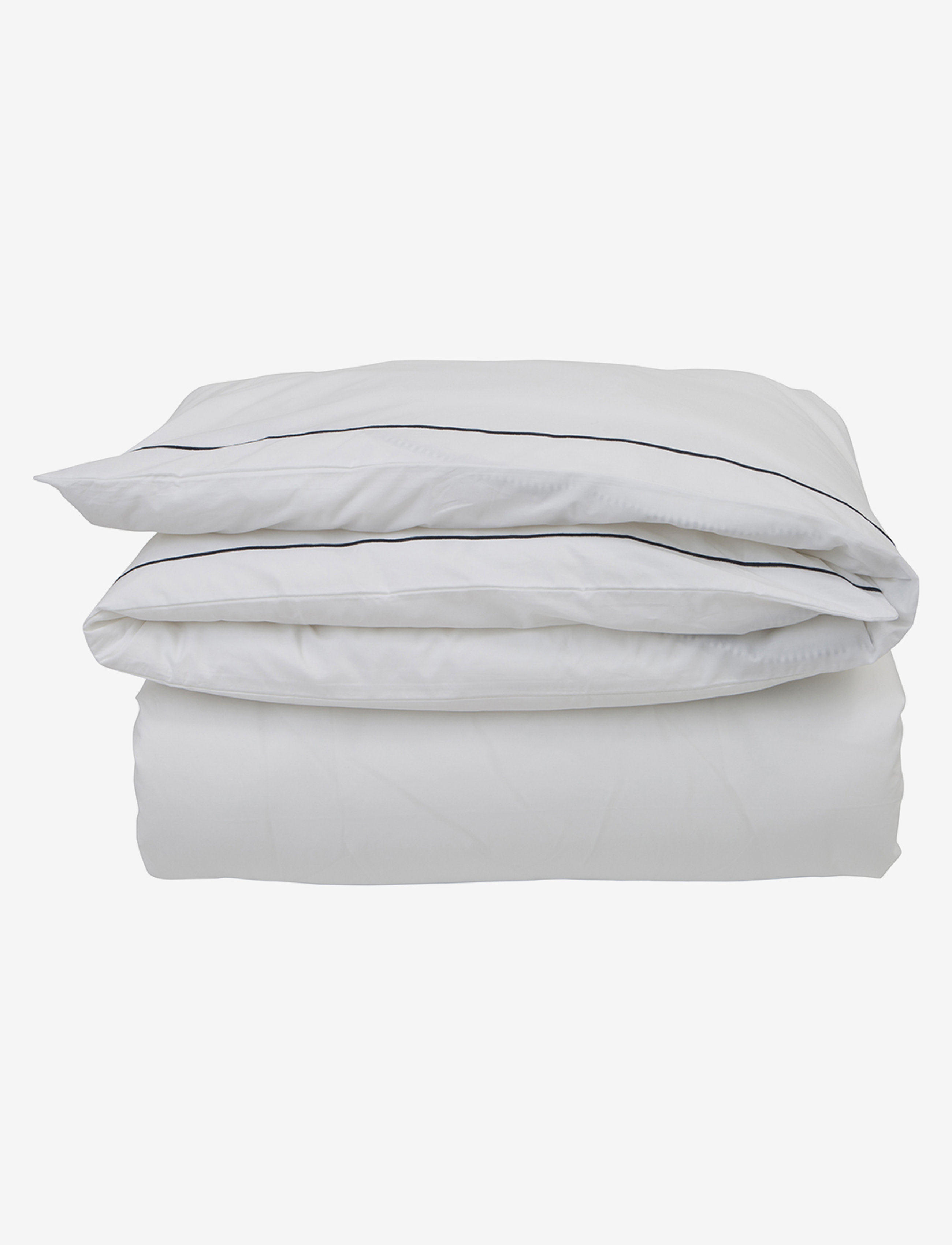 Hotel Percale White/Blue Duvet - WHITE/BLUE