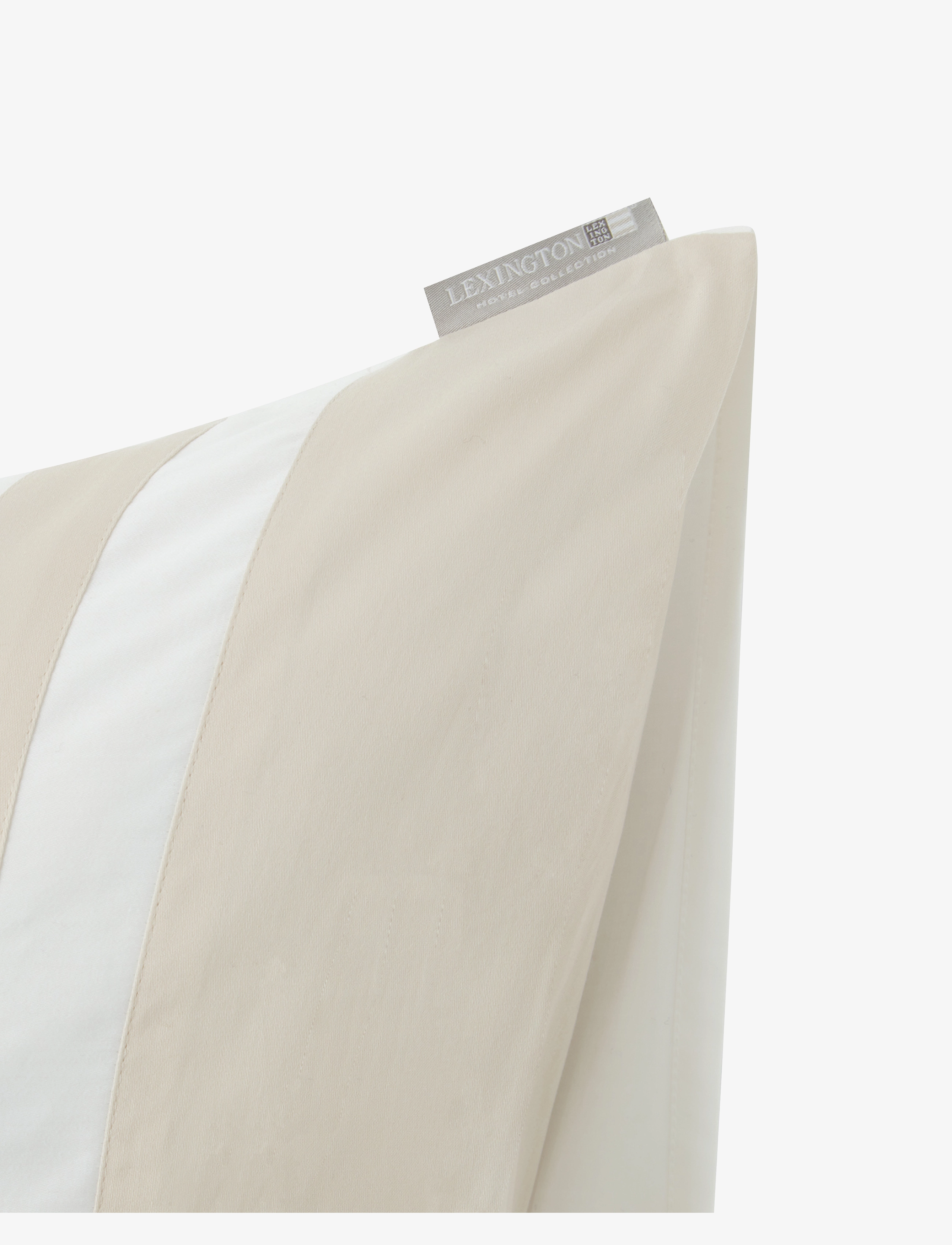 Lexington Home - Hotel Sateen White/Light Sand Contrast Pillowcase - pudebetræk - white/light sand - 2