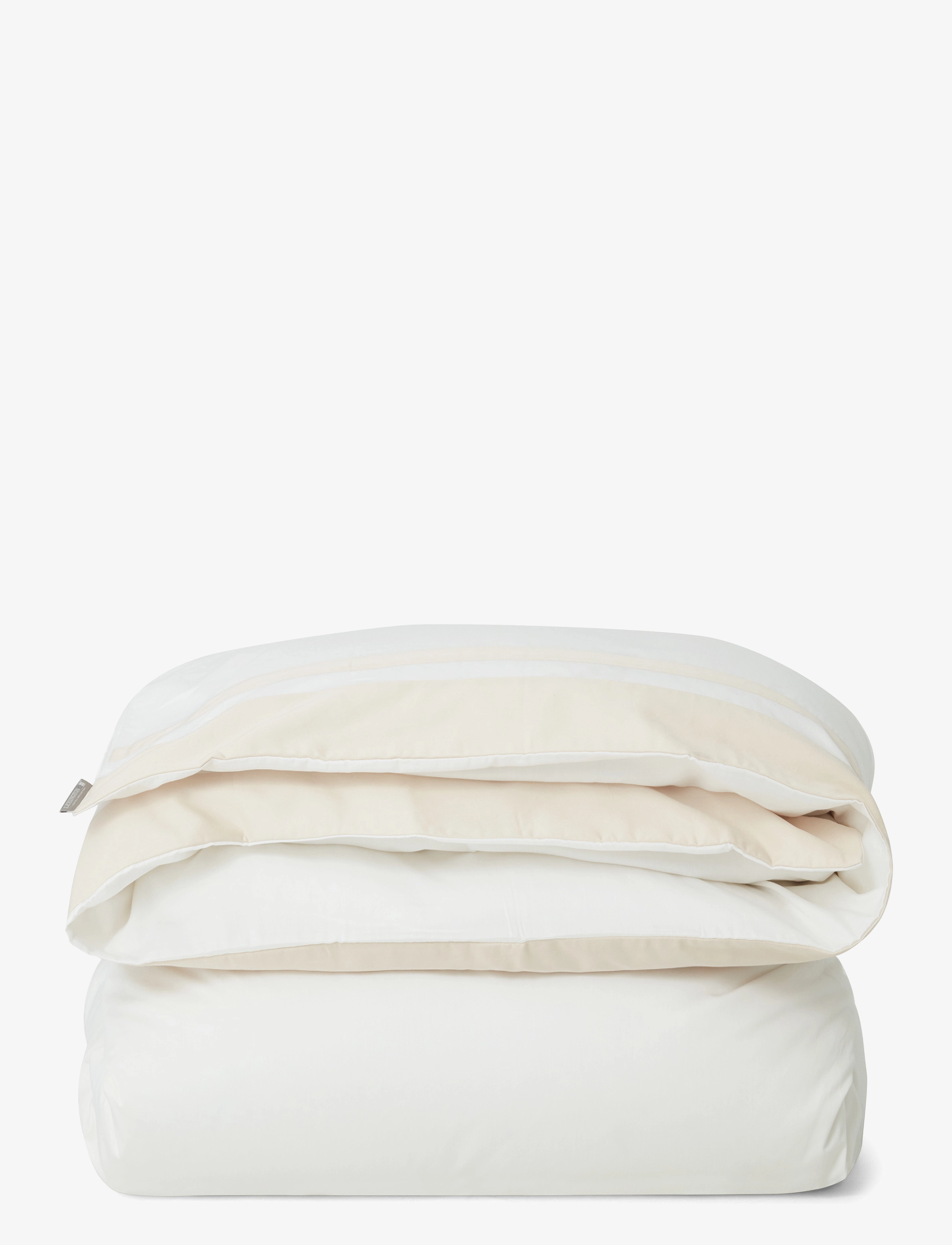 Lexington Home Hotel Sateen White/Light Sand Contrast Duvet Cover - Sovrumstextilier - WHITE/LIGHT SAND / white