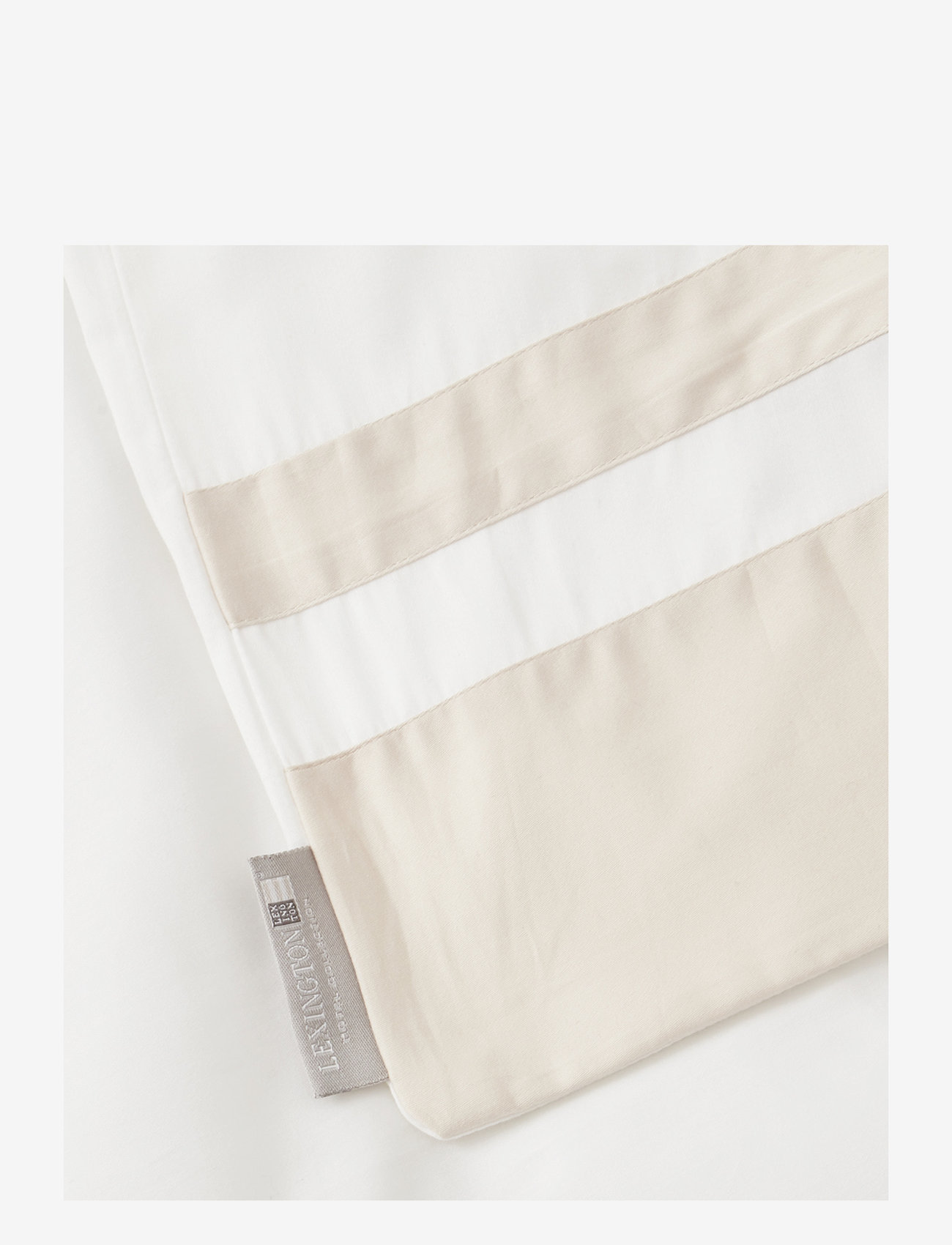 Lexington Home - Hotel Sateen White/Light Sand Contrast Duvet Cover - köp efter pris - white/light sand - 1