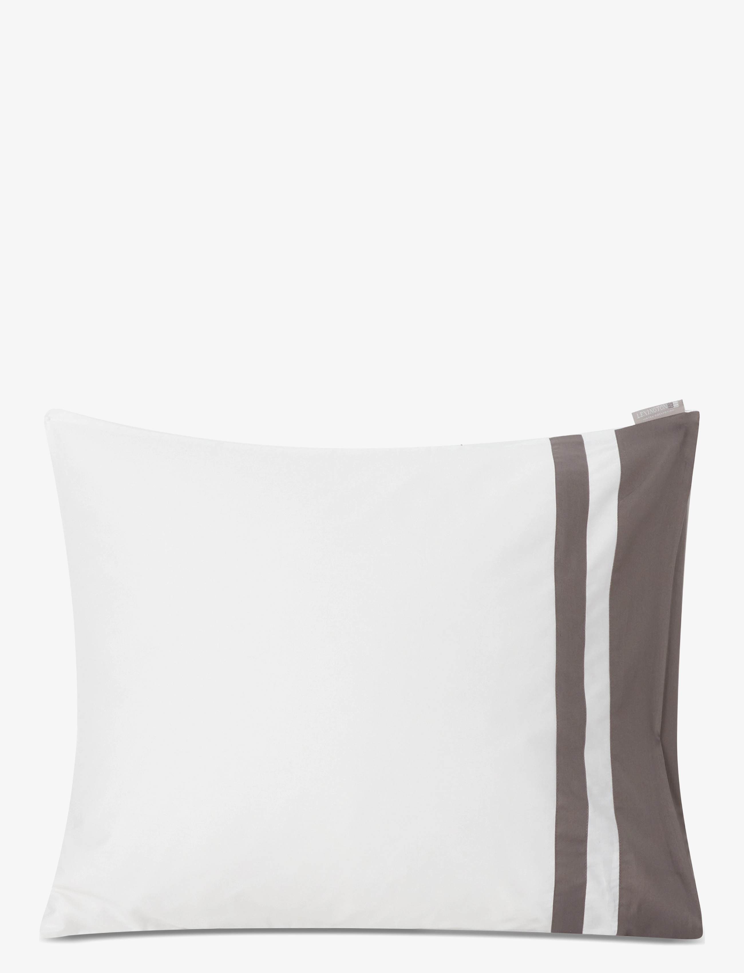 Lexington Home Hotel Sateen White/Charcoal Contrast Pillowcase - Sovrumstextilier - WHITE/CHARCOAL / white