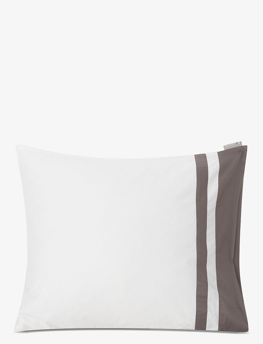 Lexington Home - Hotel Sateen White/Charcoal Contrast Pillowcase - kopfkissenbezüge - white/charcoal - 1