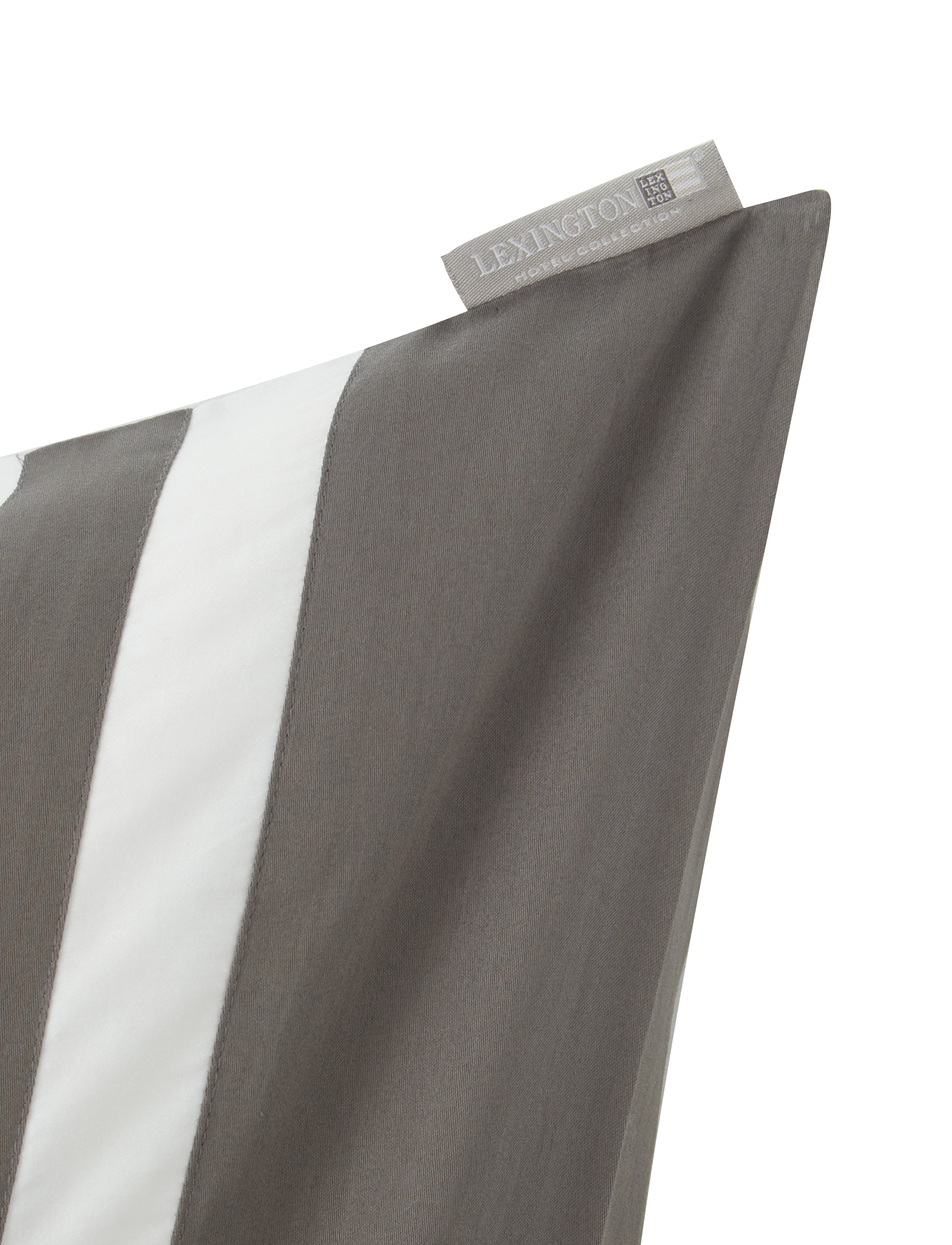 Lexington Home Hotel Sateen White/Charcoal Contrast Pillowcase, 50X90 cm x 90, White, Sengetekstiler > Pudebetræk, Unisex